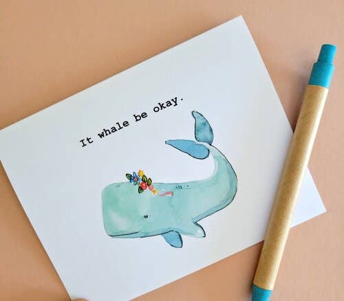 Whale be Okay Card