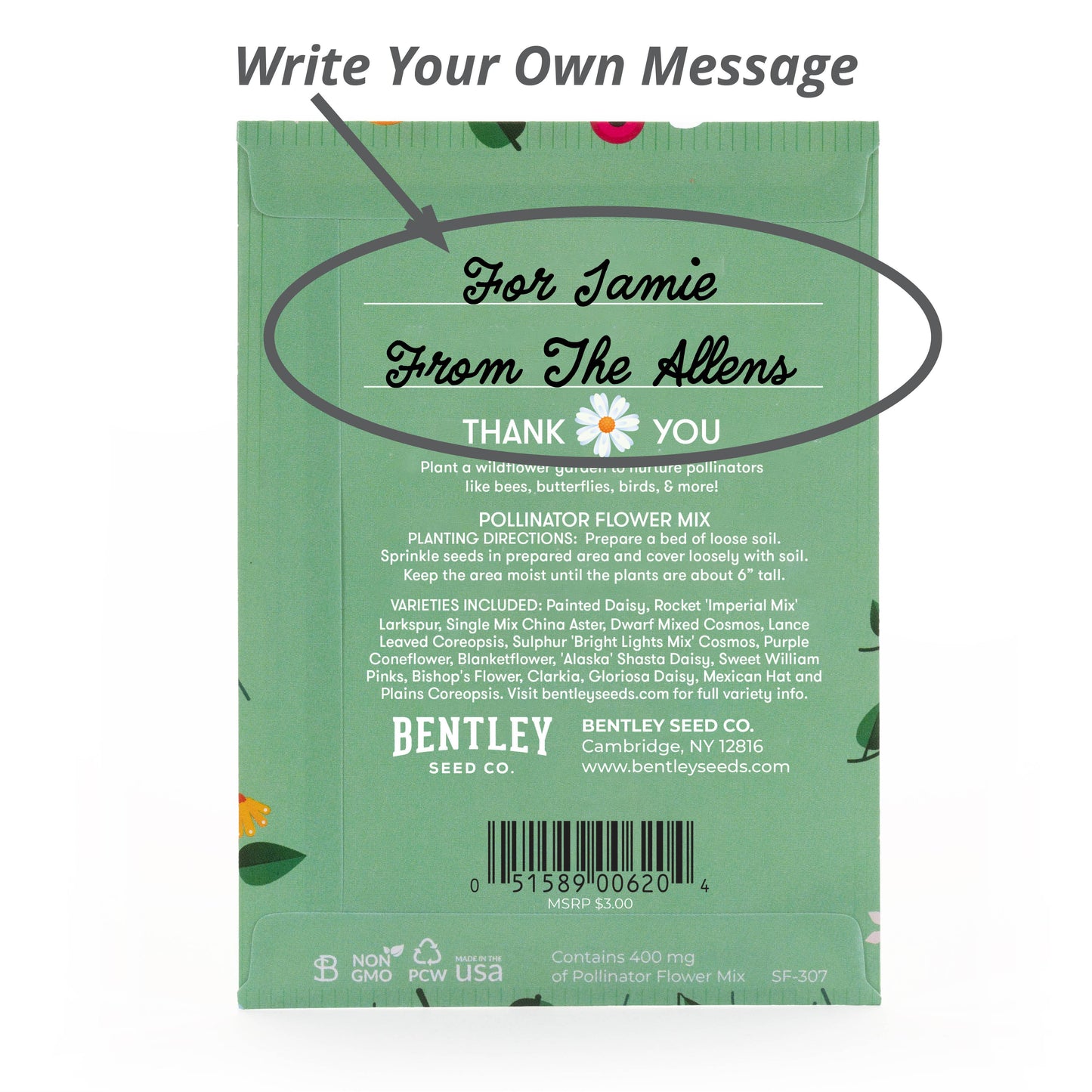 Thank You Today Everyday - Pollinator Flower Mix Seed Packet