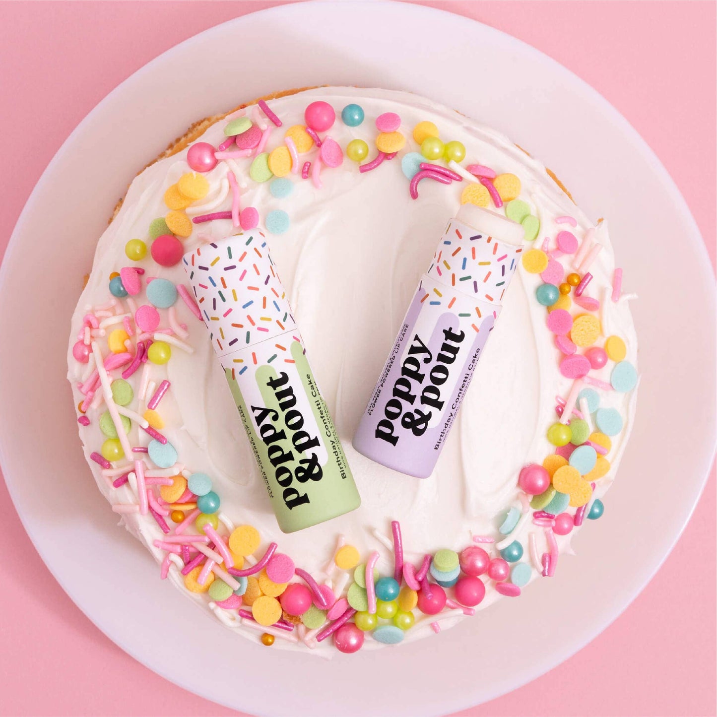 PURPLE Birthday Confetti Cake, Purple