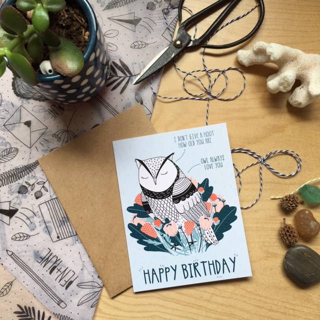 Happy Birthday Owl Card