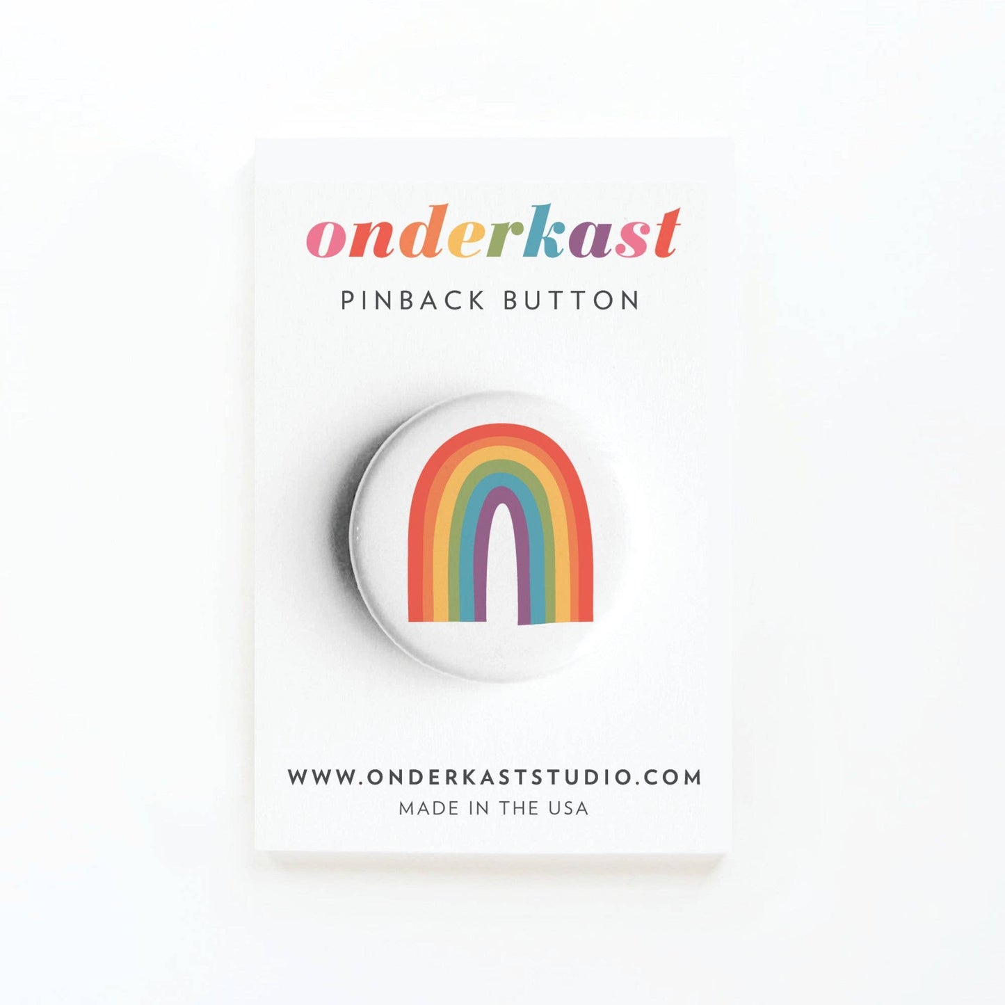 Pride Rainbow Pinback Button: Loose