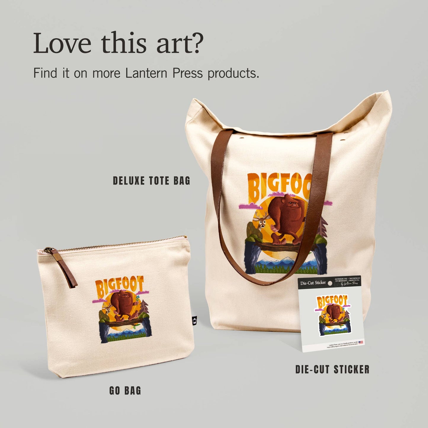 Bigfoot, Mid-Century Inspired: Mini STICKERS