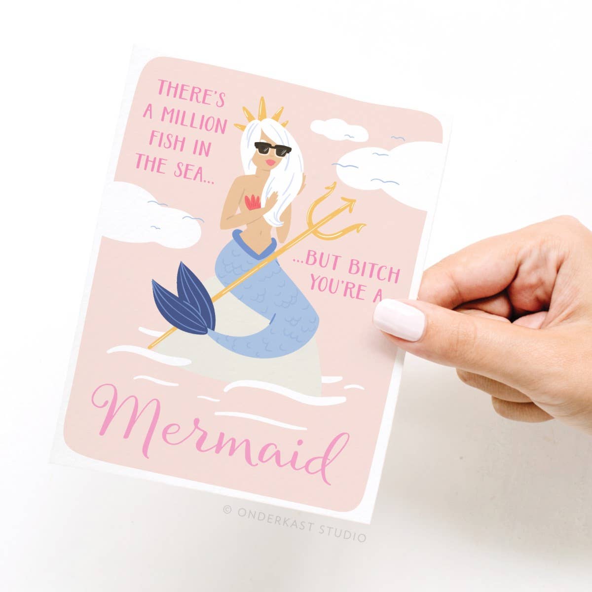 There’s a Million Fish in the Sea Mermaid Greeting Card: Light