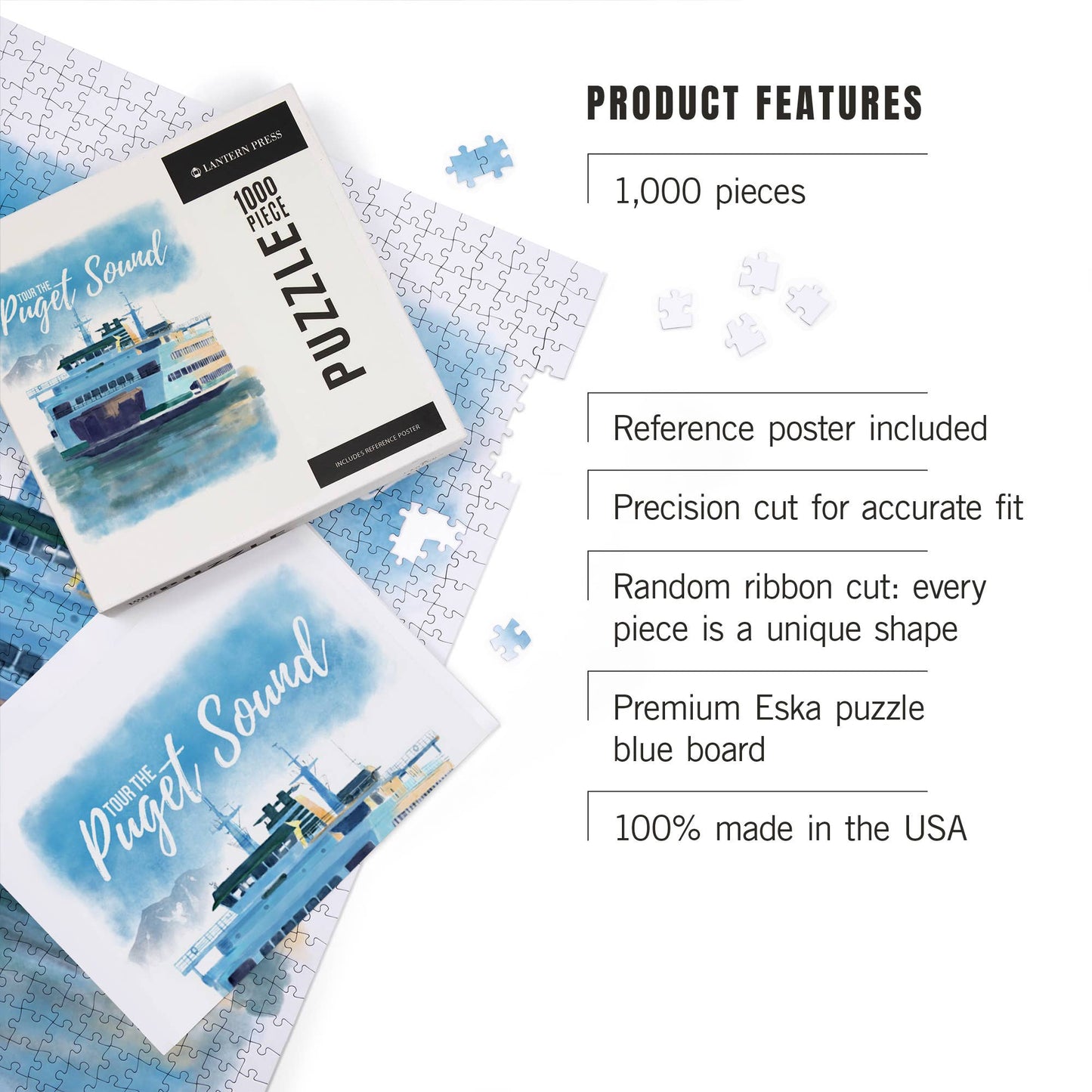 1000 PIECE PUZZLE Washington, Tour the Puget Sound, Ferry