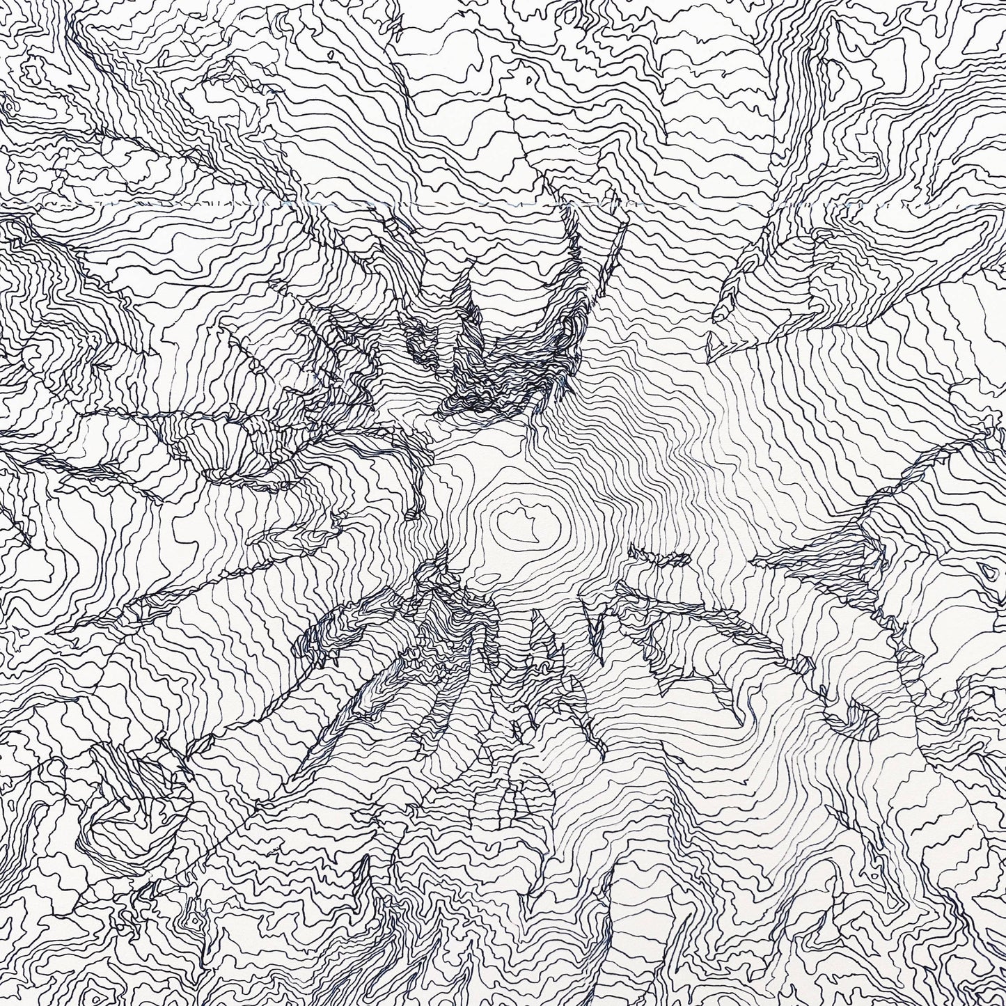 Mount Rainier TAHOMA Topo Lines Map ART PRINT: 11 x 14, MOUNT RAINIER