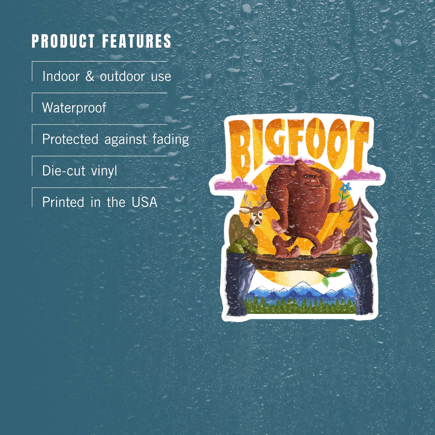 Bigfoot, Mid-Century Inspired: Mini STICKERS