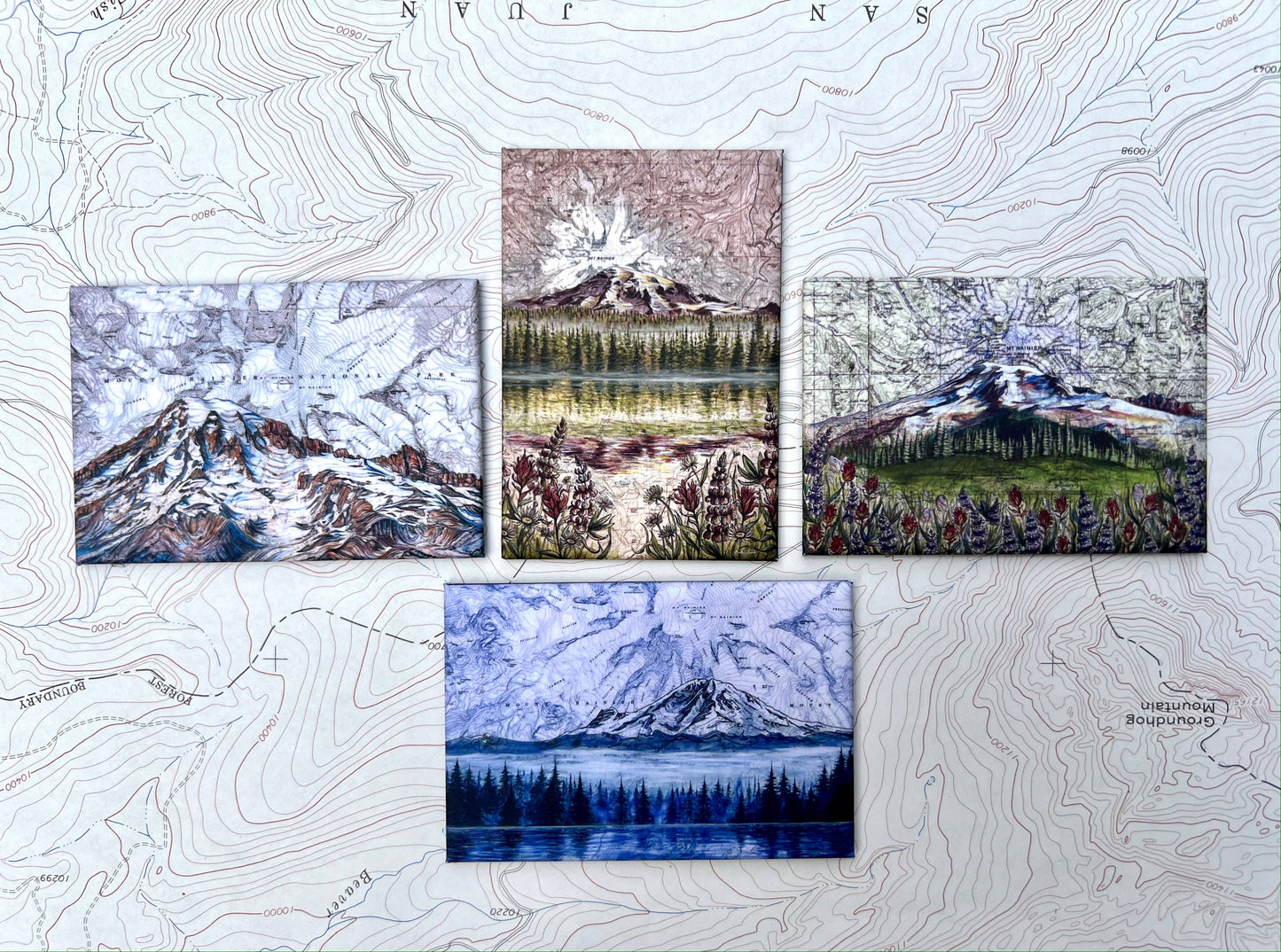 Washington Mt Rainier Magnets: Rainier Morning