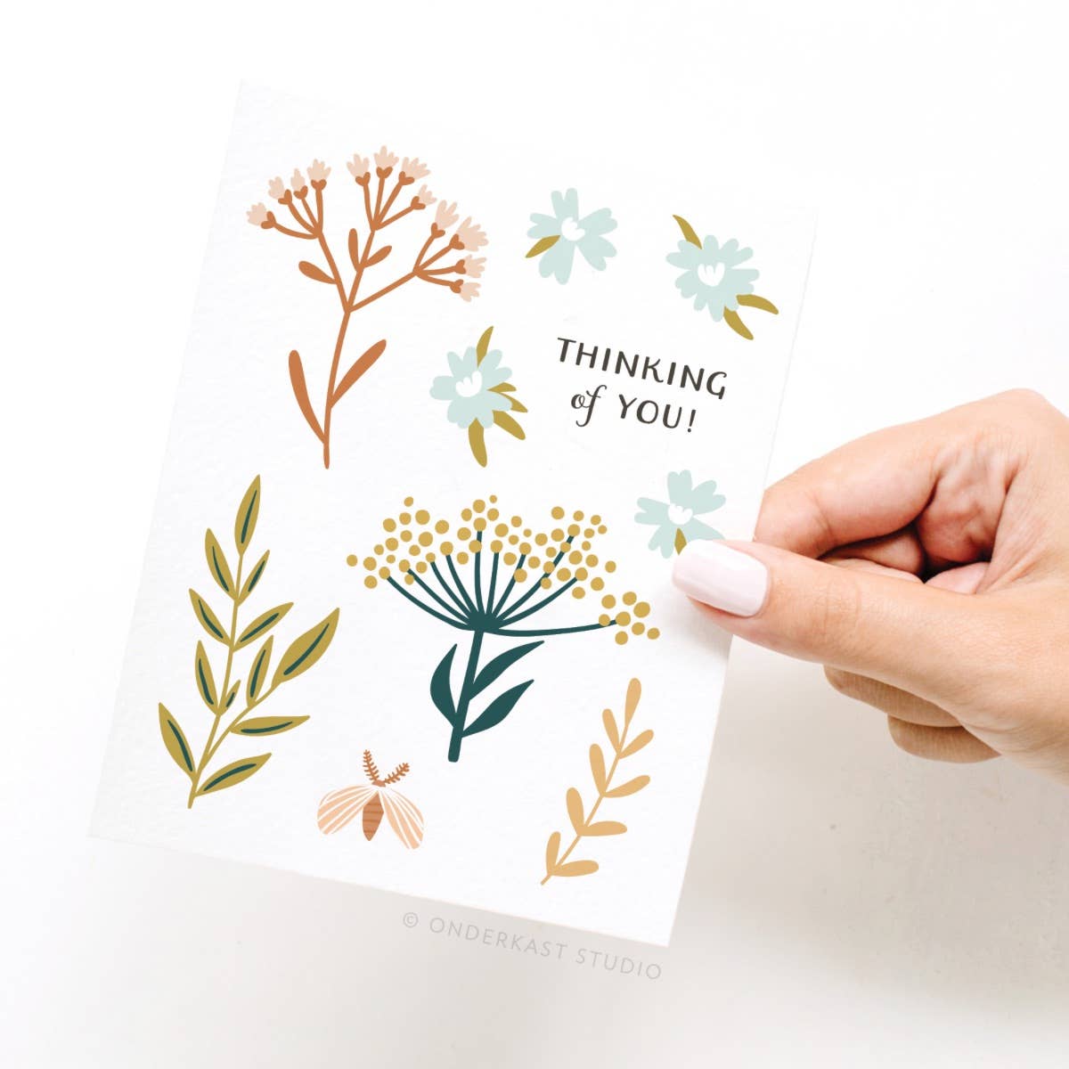 Thinking of You Soft Florals Greeting Card