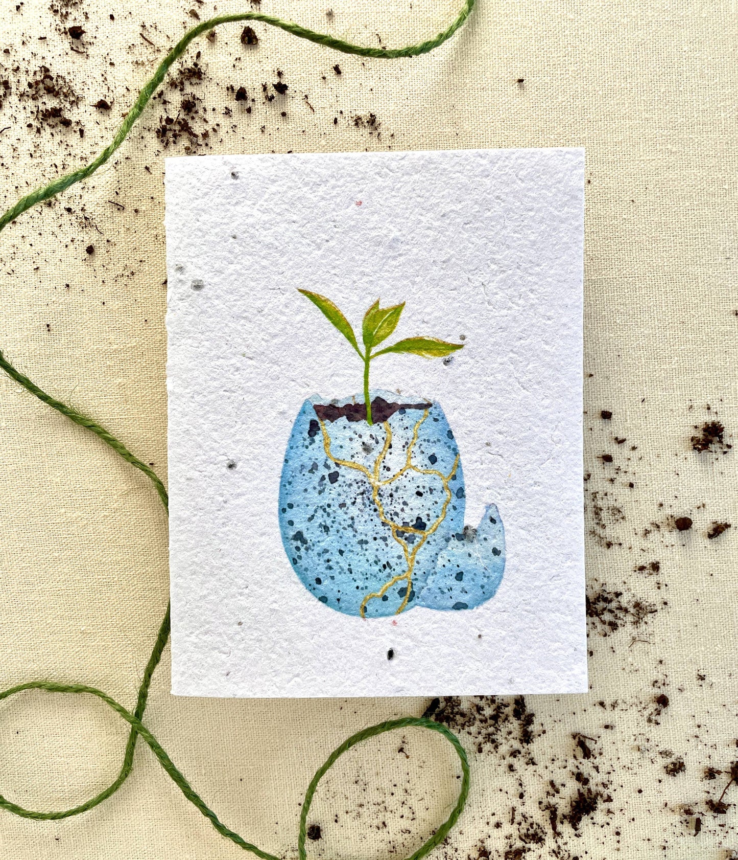 Beauty from Ashes Plantable Wellness Mix Seed Card: Compostable Cello Sleeves, White