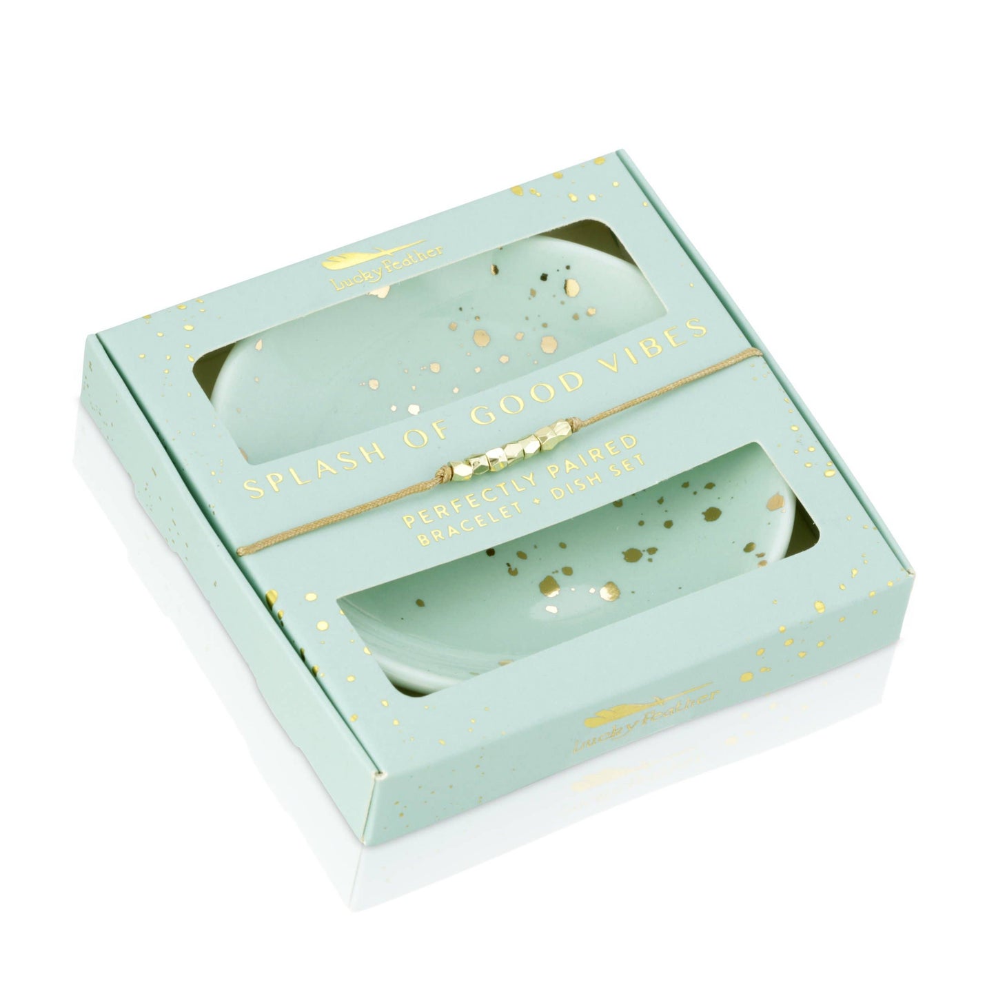 Bracelet + Dish Set - SPLASH - Rnd dish/Card Box