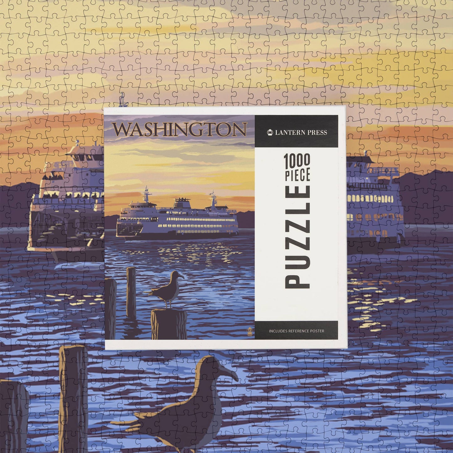 1000 PIECE PUZZLE Washington, Ferry Sunset & Gull