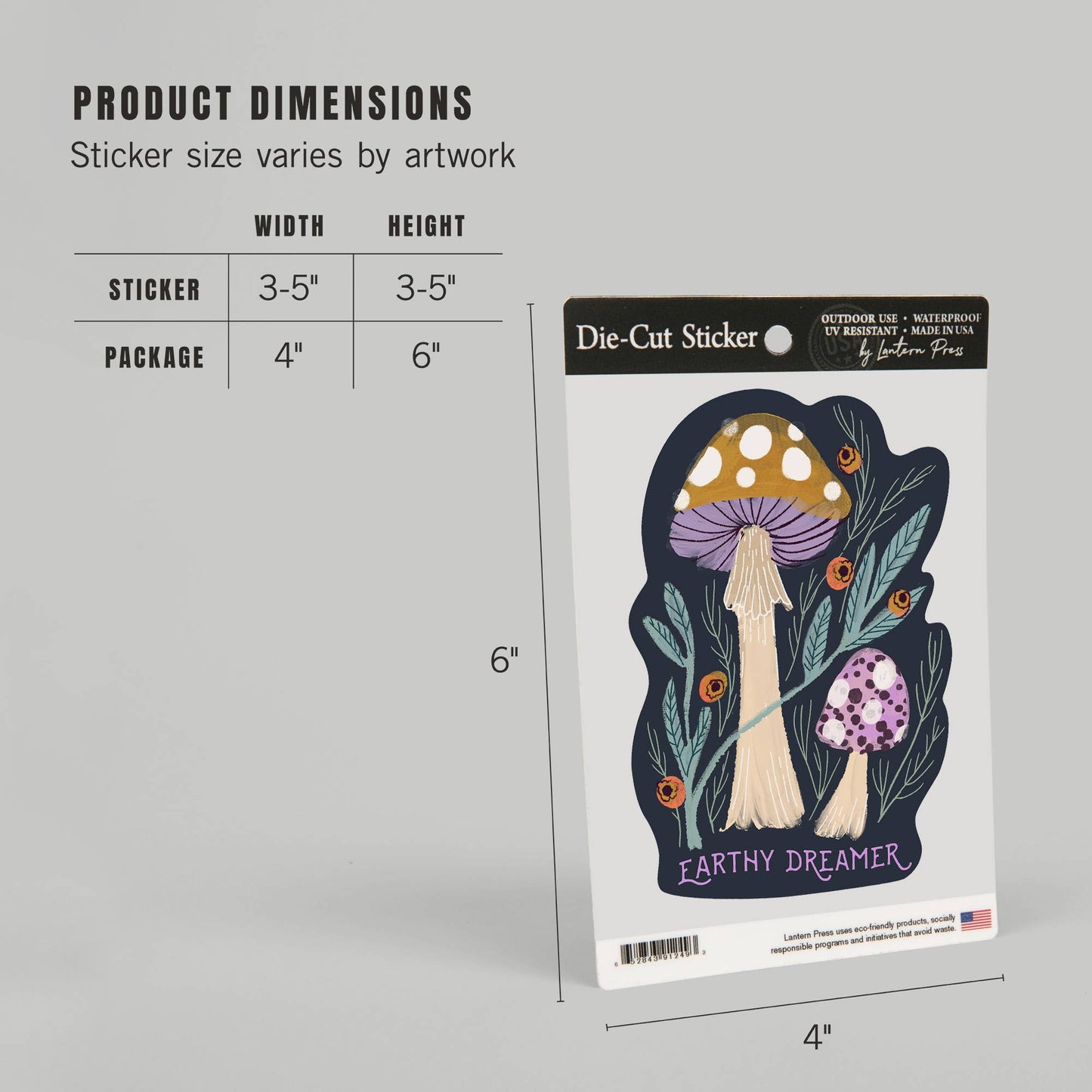 Earthy Dreamer Mushrooms: Mini STICKERS