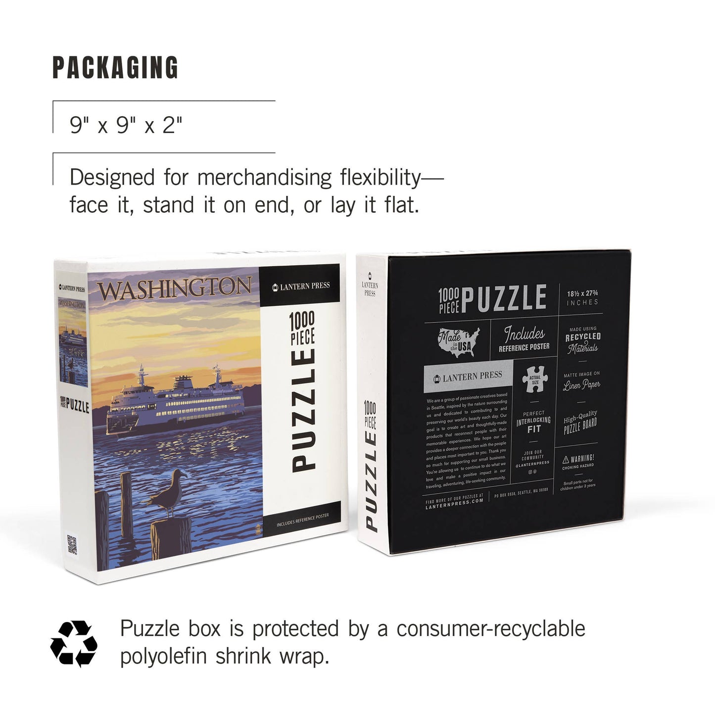 1000 PIECE PUZZLE Washington, Ferry Sunset & Gull