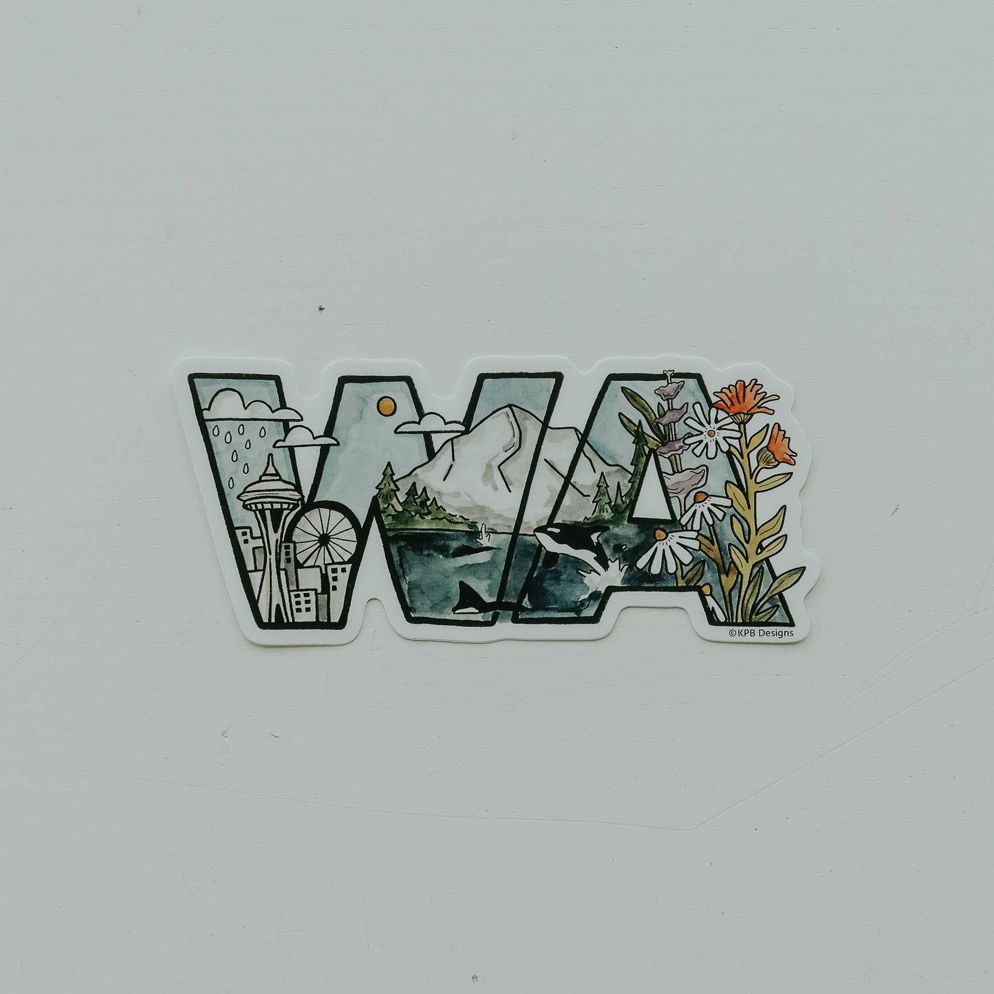 Washington Skyline Vinyl Sticker