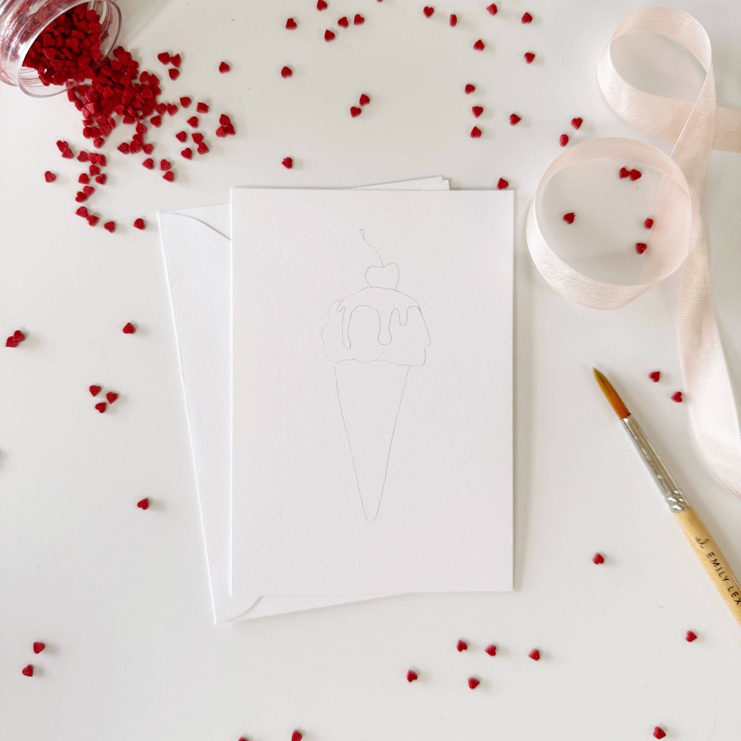 Paintable Watercolor Valentines