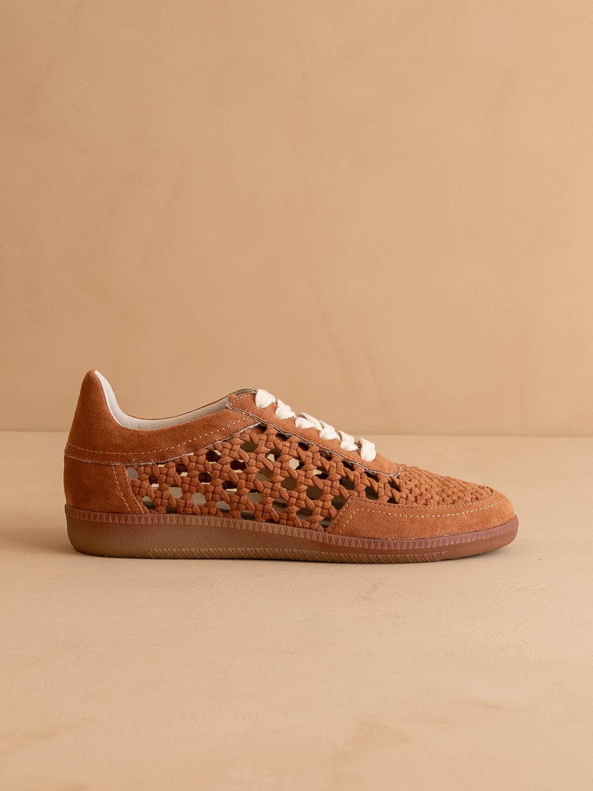 The Sandy Brown | Crochet Detailed Sneaker