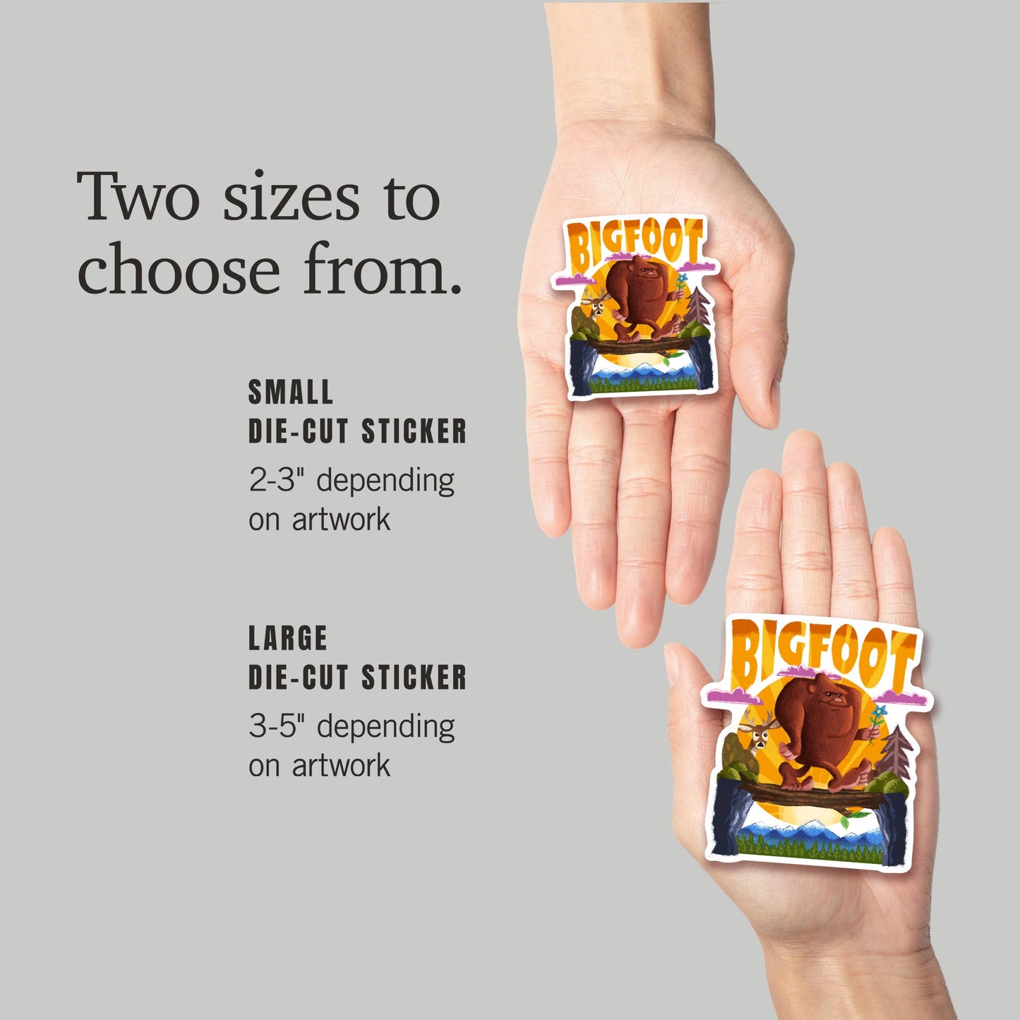 Bigfoot, Mid-Century Inspired: Mini STICKERS