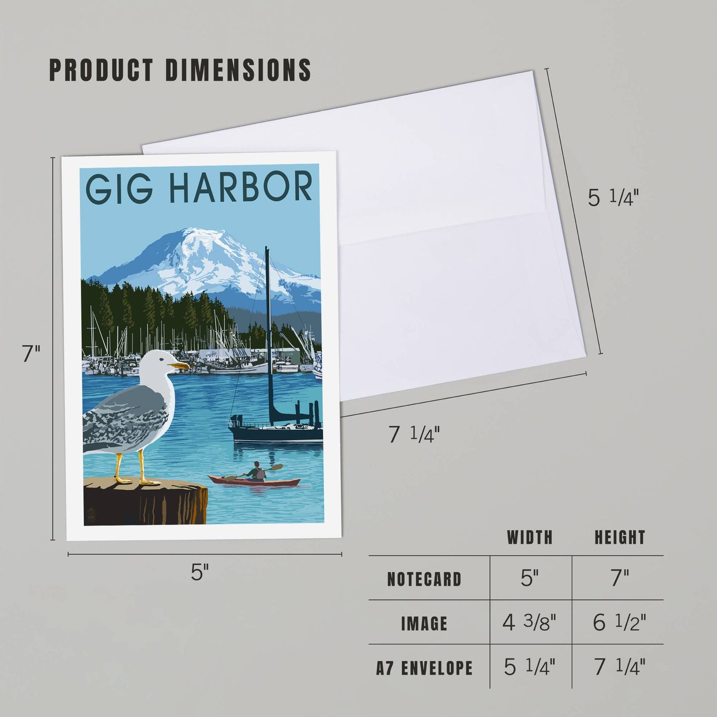 Greeting Notecard Gig Harbor Day Scene