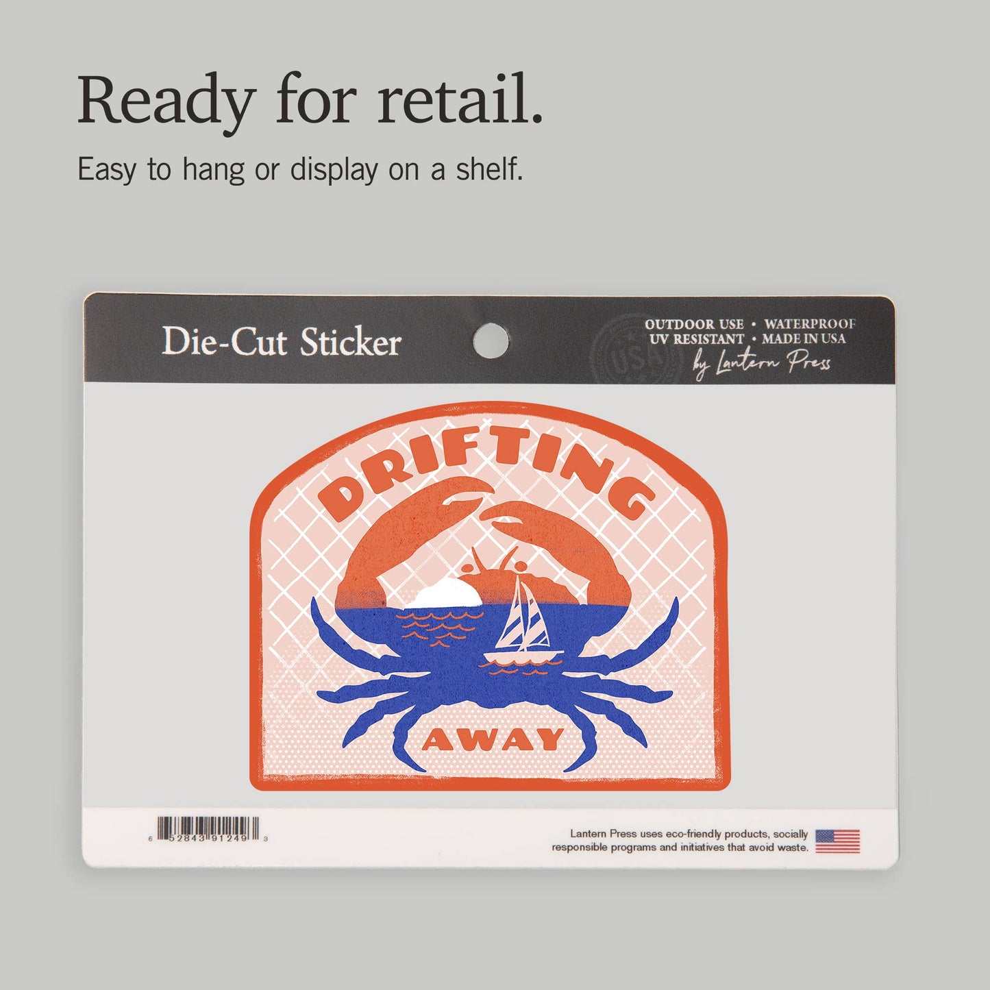 Dockside Series, Crab: Mini STICKERS