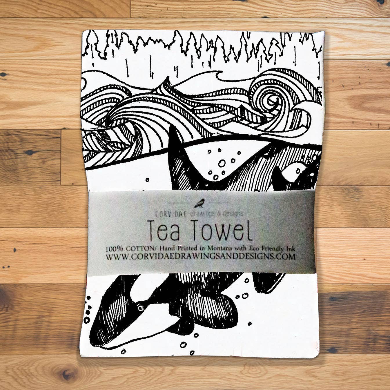 Orca Tea Towel