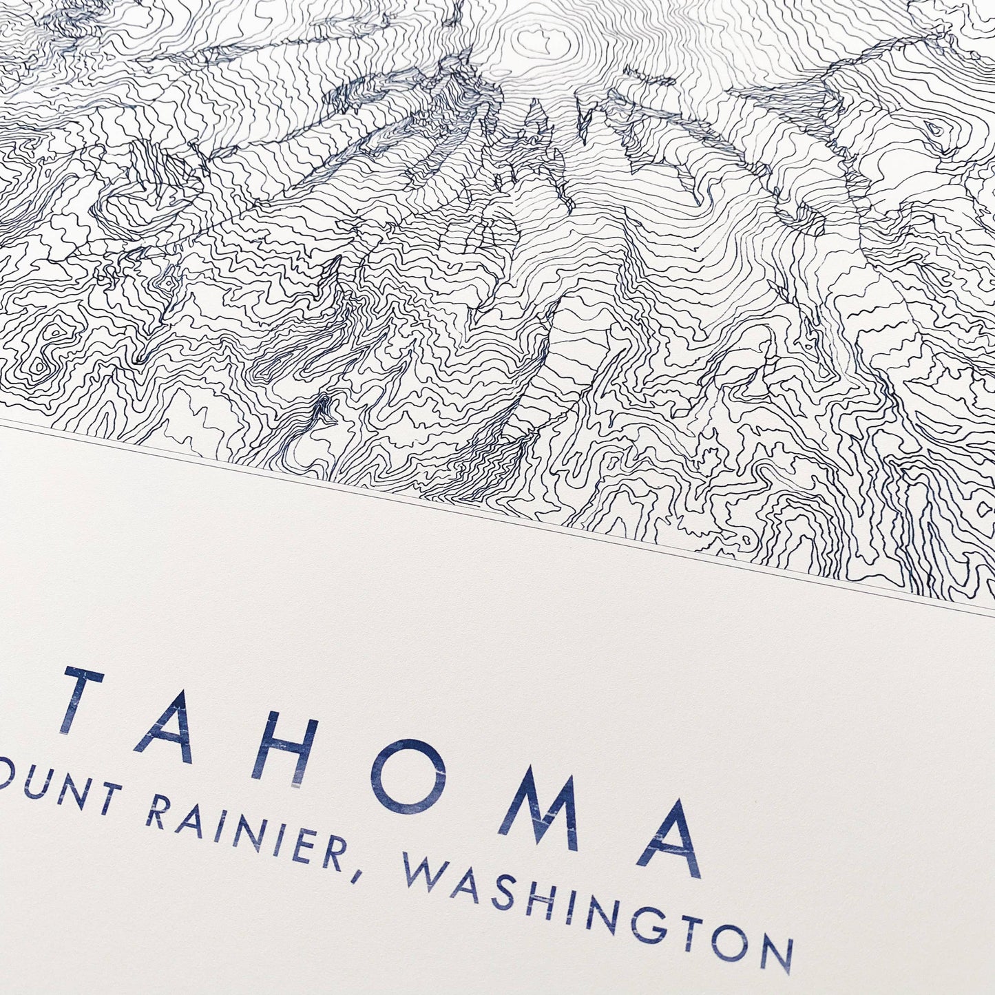 Mount Rainier TAHOMA Topo Lines Map ART PRINT: 11 x 14, MOUNT RAINIER