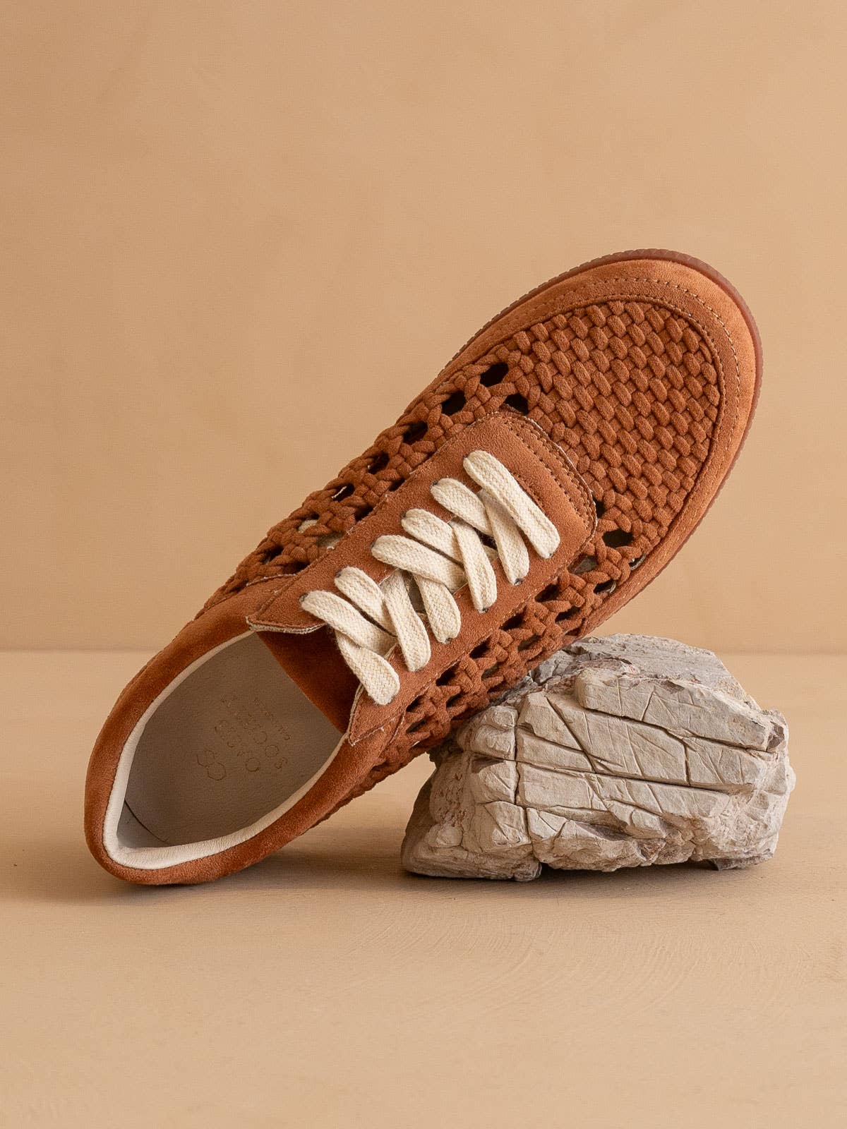 The Sandy Brown | Crochet Detailed Sneaker