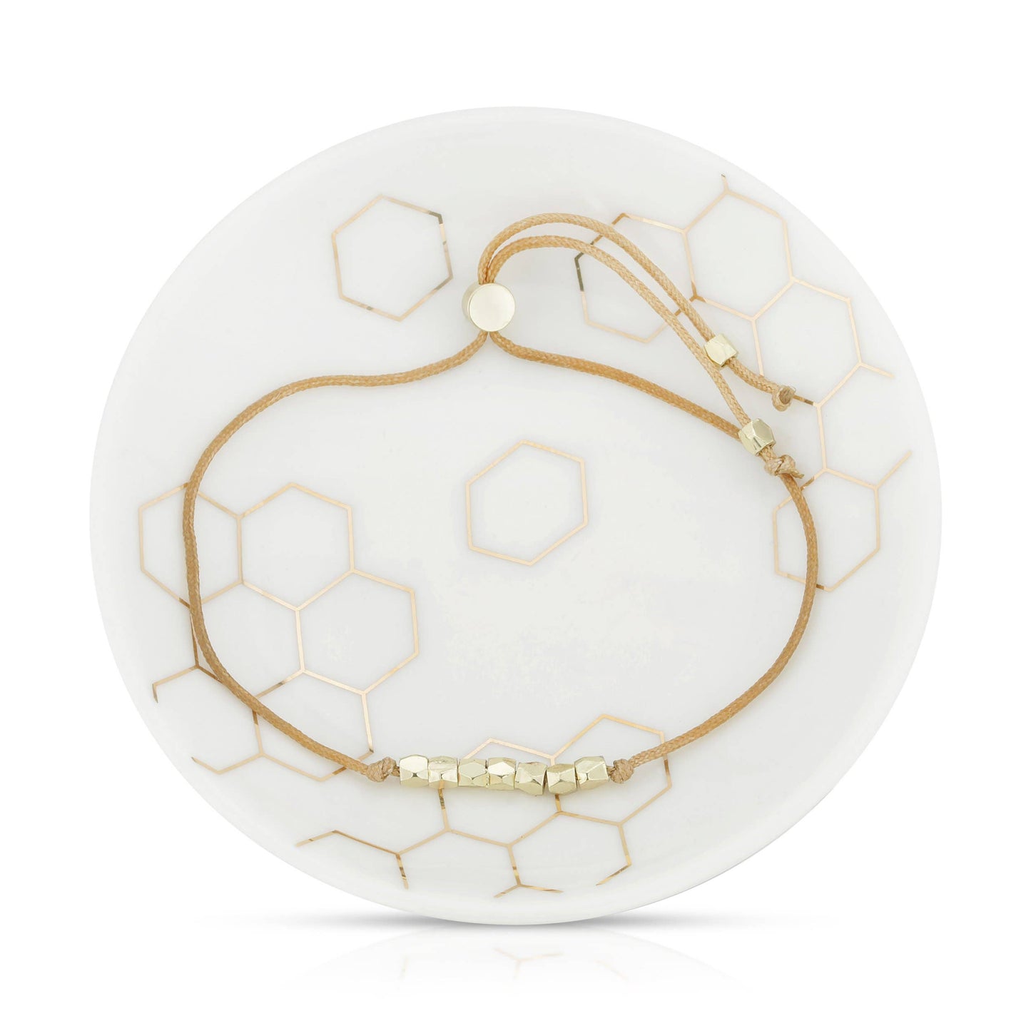 Bracelet + Dish Set - HONEY - Rnd dish/Card Box