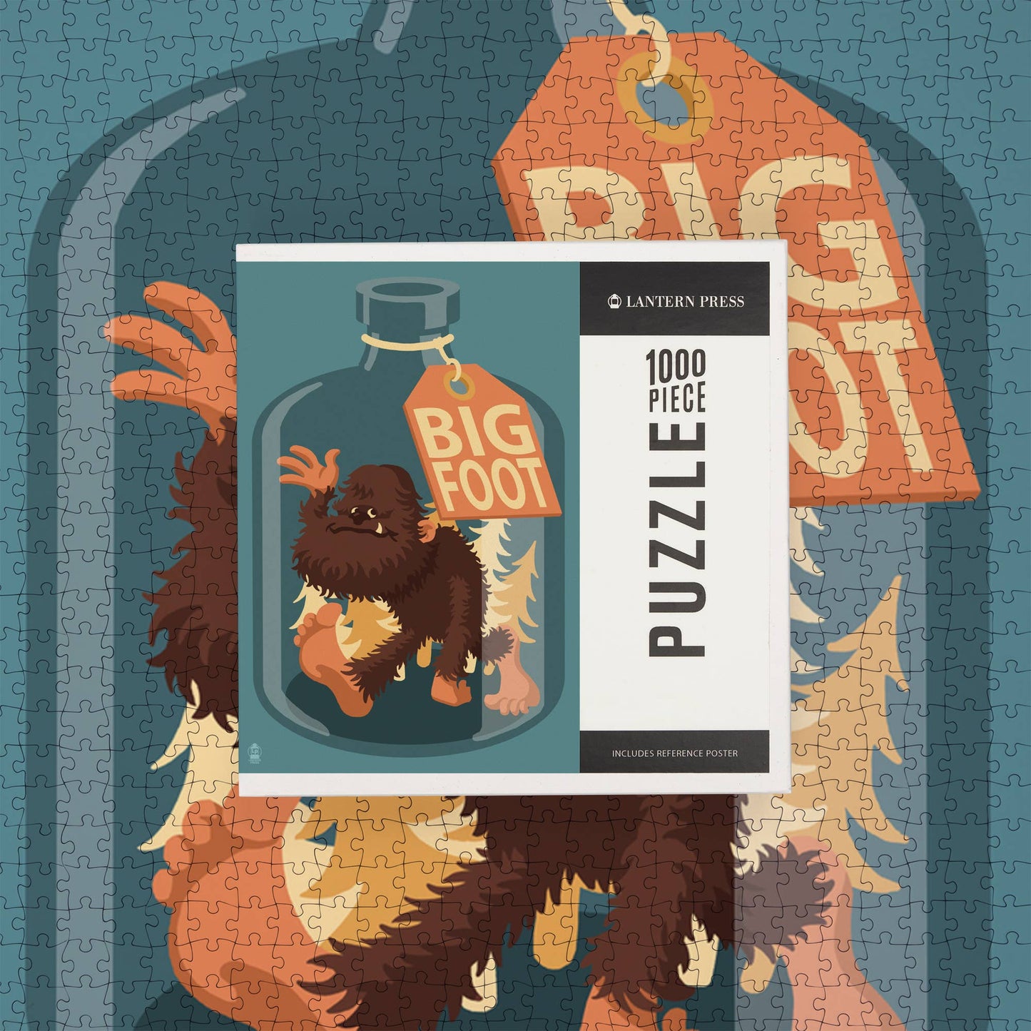 1000 PIECE PUZZLE Bigfoot in a Bottle