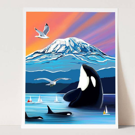 Orca - In the Wild #3 - Pacific Northwest Art Print
