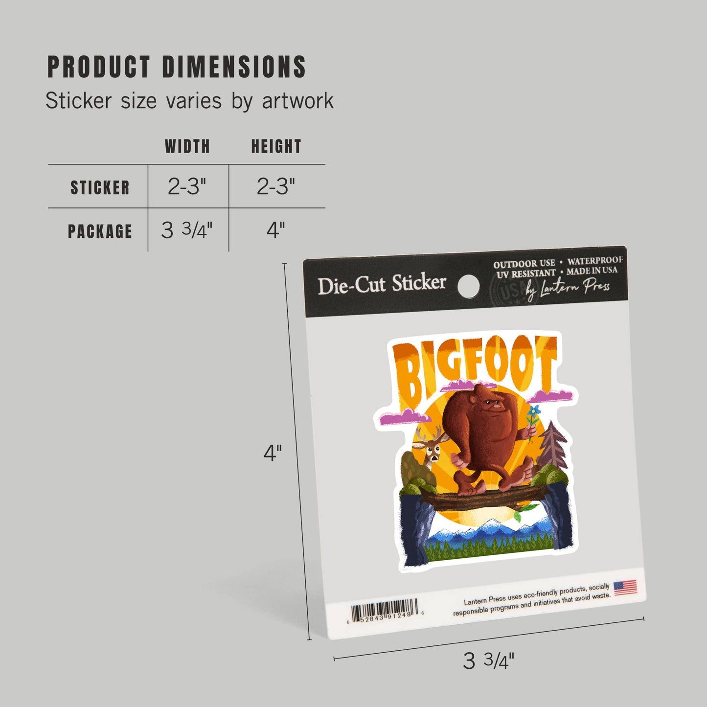 Bigfoot, Mid-Century Inspired: Mini STICKERS