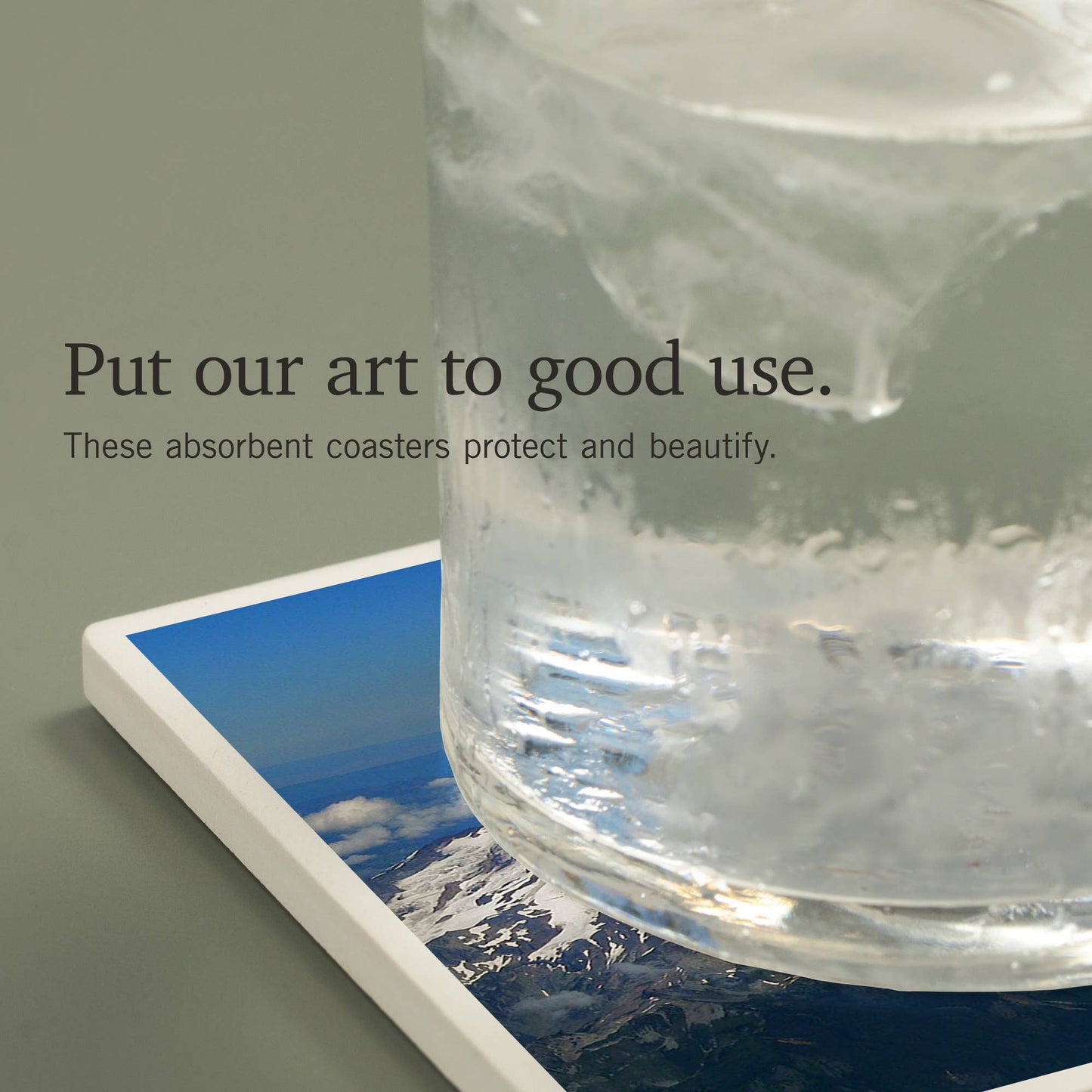 CERAMIC COASTER Mount Rainier National Park, Aerial View