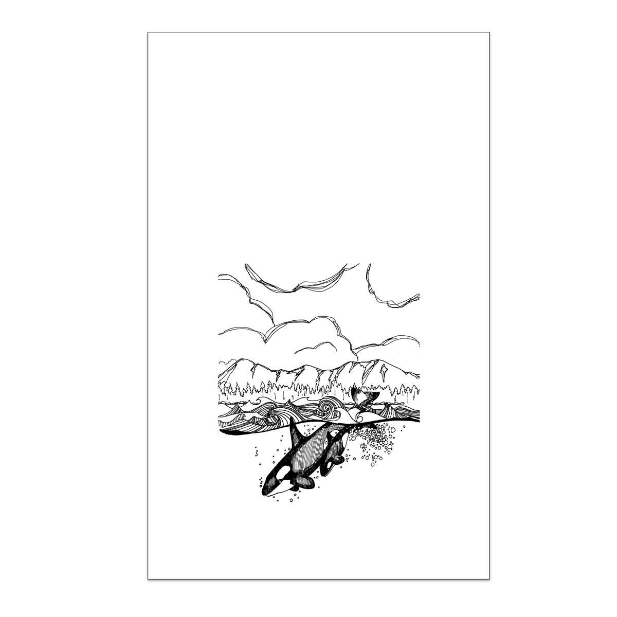 Orca Tea Towel