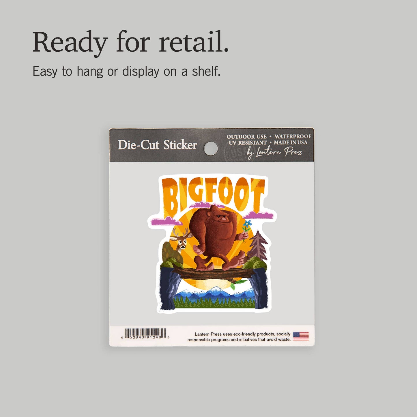 Bigfoot, Mid-Century Inspired: Mini STICKERS