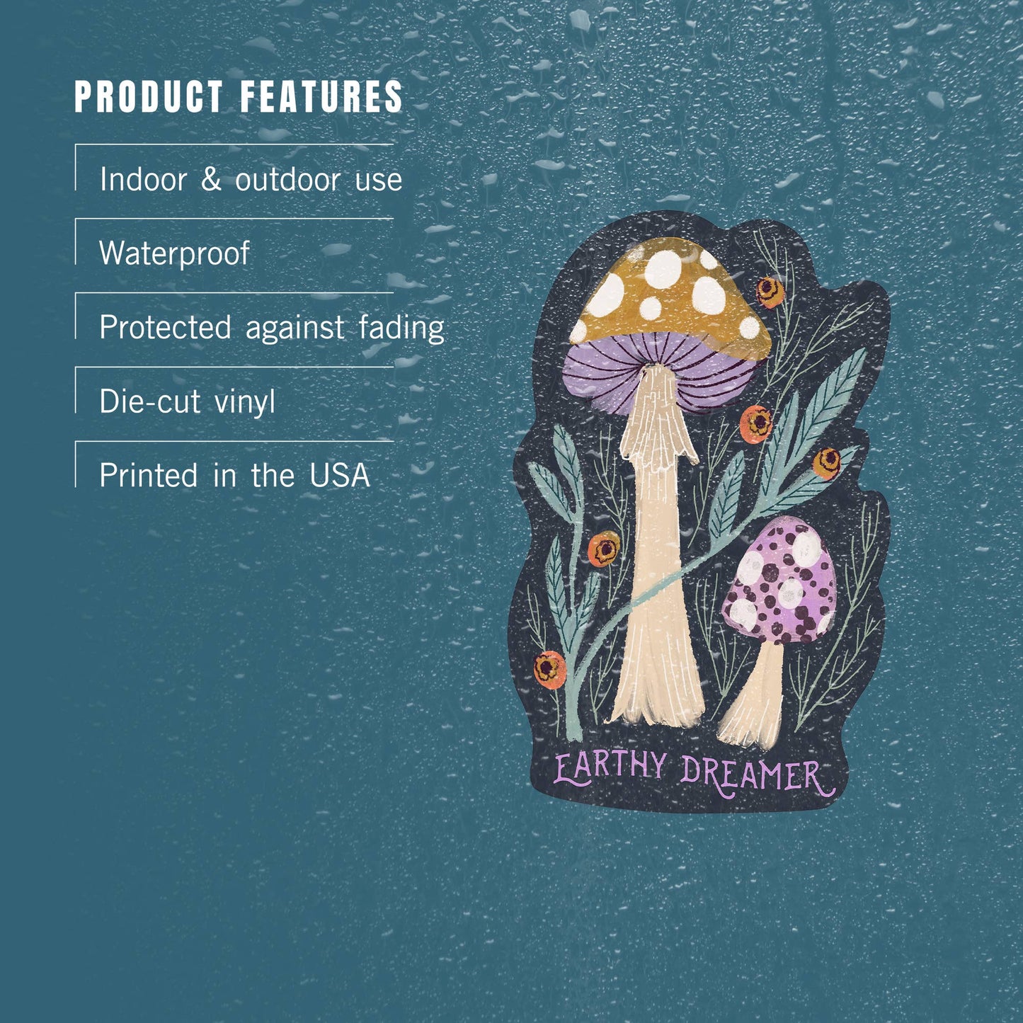 Earthy Dreamer Mushrooms: Mini STICKERS