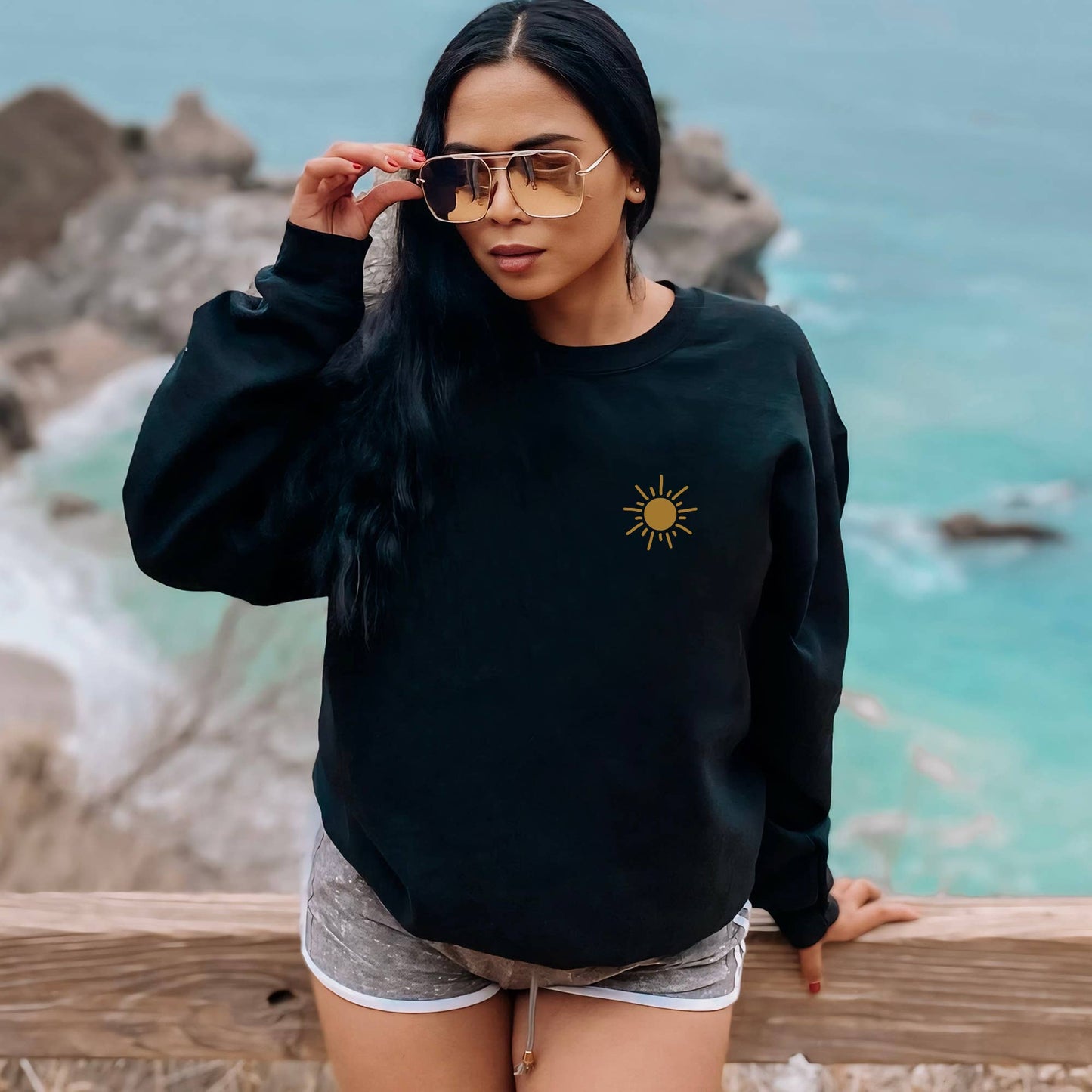 CUSTOM FOREVER CHASING SUNSETS CREWNECK SWEATSHIRT | S-2XL