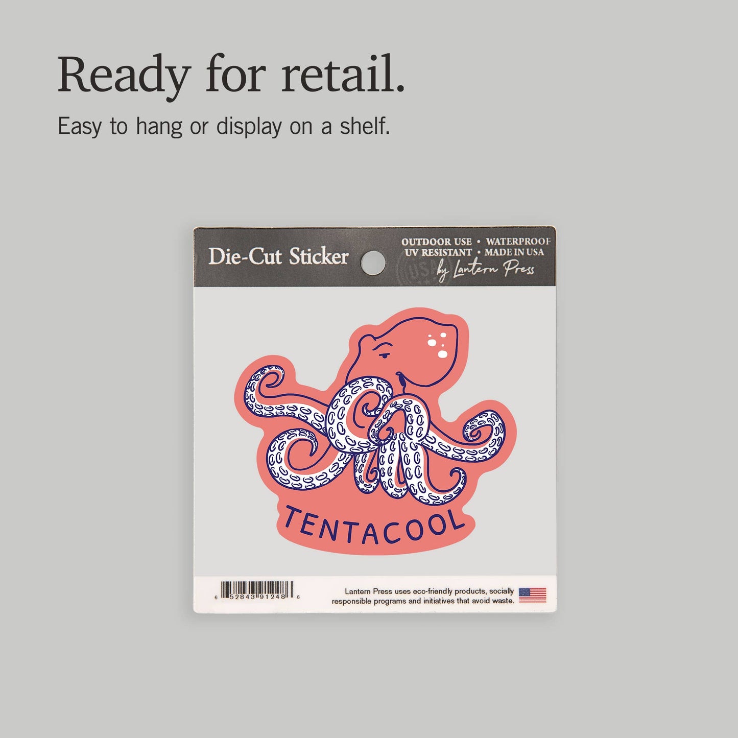 Humorous Animals Collection, Octopus, Vinyl Sticker
