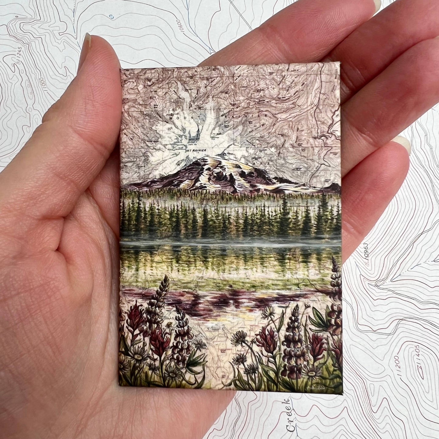 Washington Mt Rainier Magnets: Rainier Morning