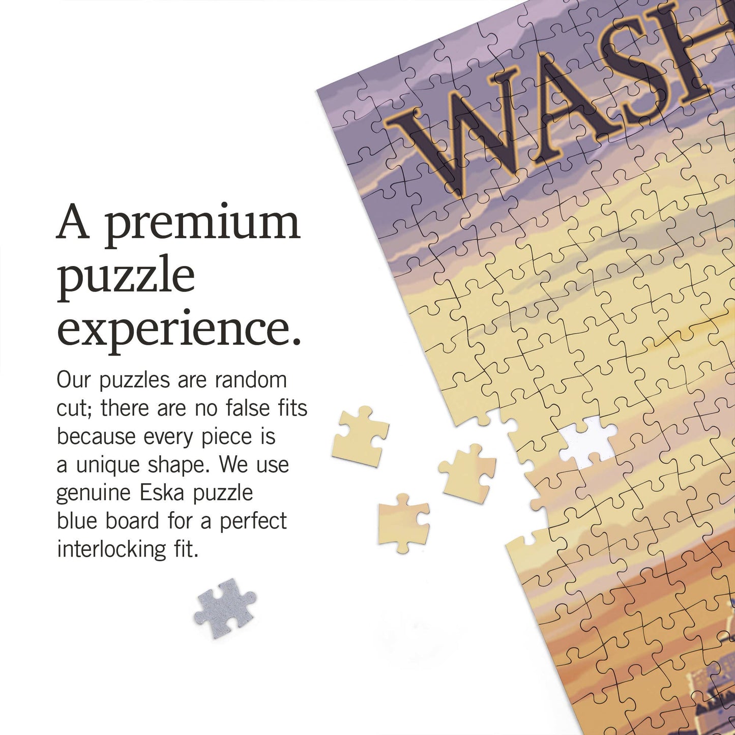 1000 PIECE PUZZLE Washington, Ferry Sunset & Gull