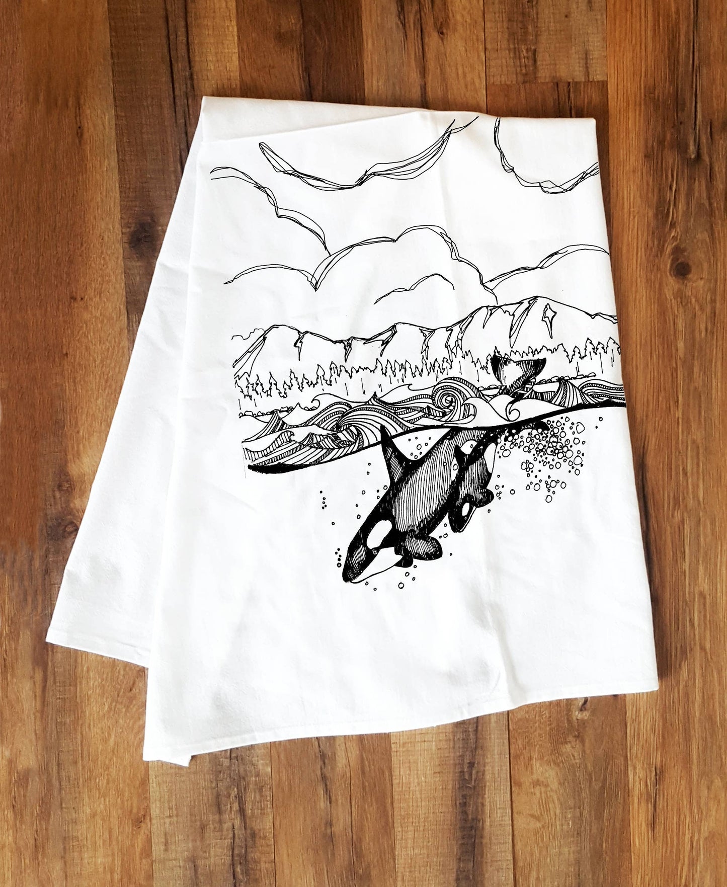 Orca Tea Towel