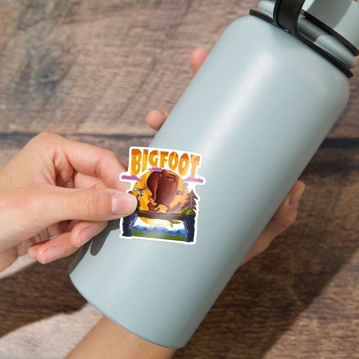 Bigfoot, Mid-Century Inspired: Mini STICKERS