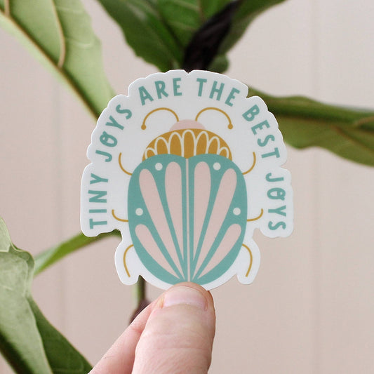 Encouraging Sticker | Beetle | Tiny Joys are the Best Joys
