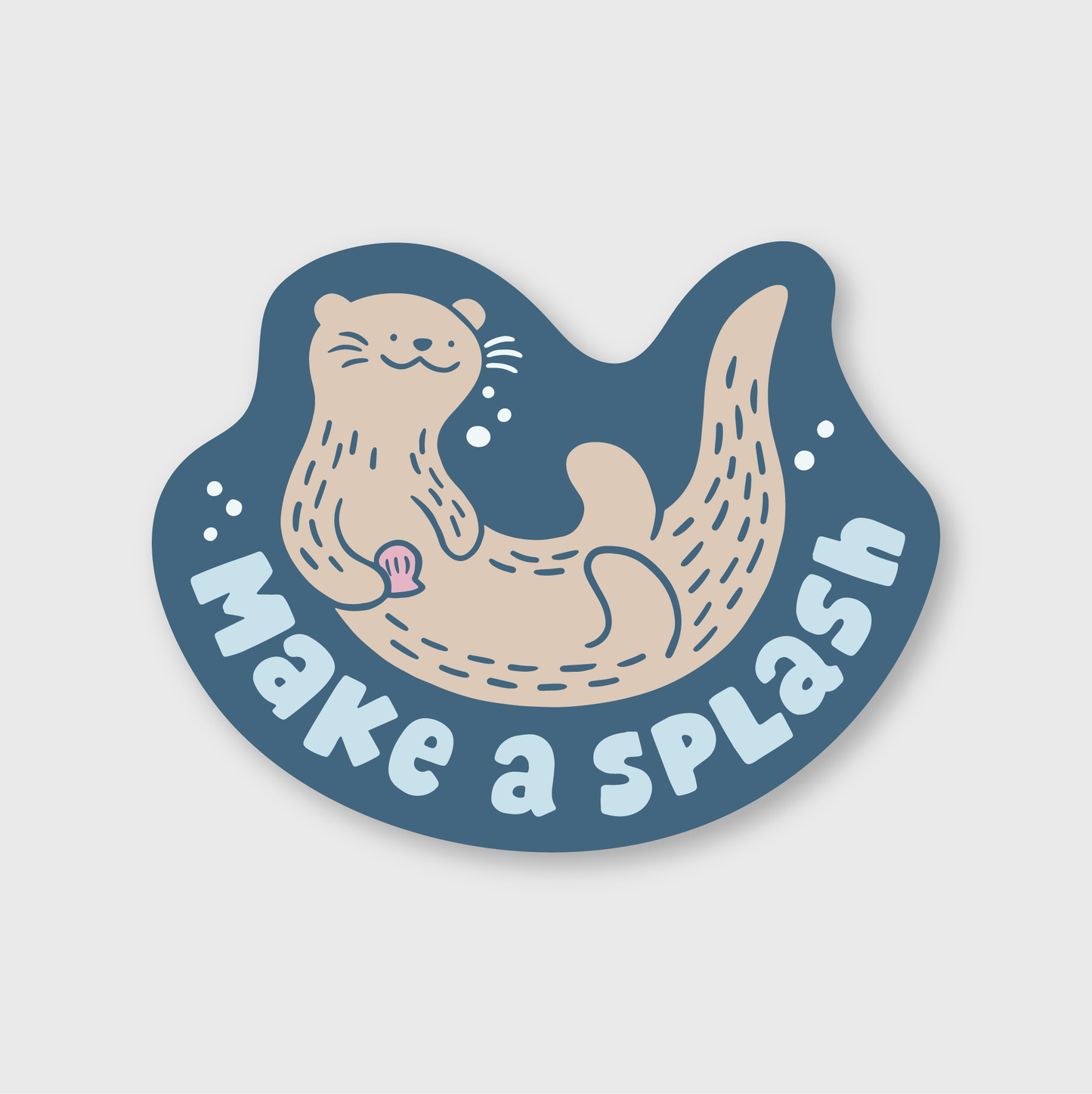 Make A Splash Otter Sticker Pike Street Press