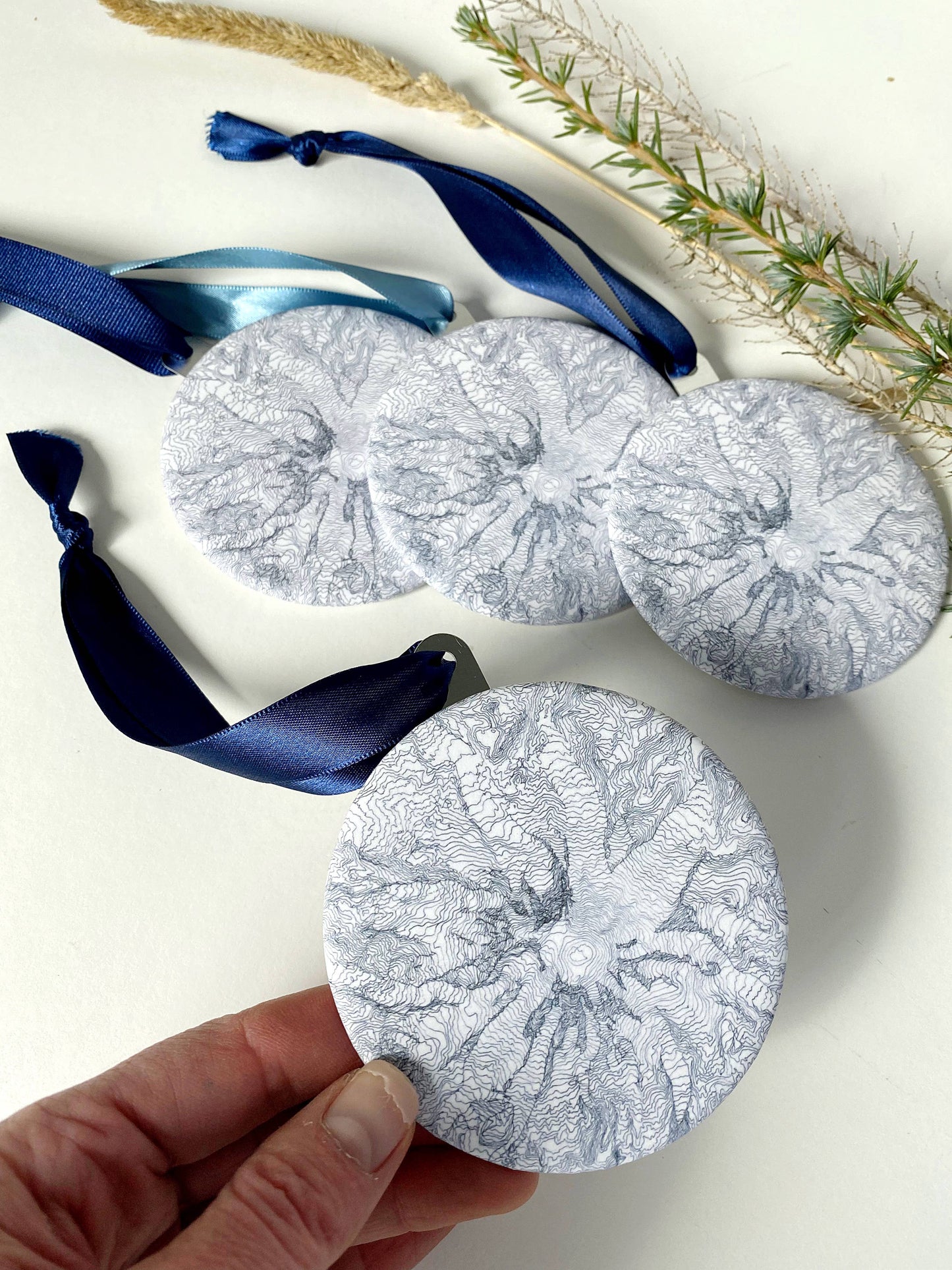 TAHOMA Mount Rainier Topo Map - Ornament