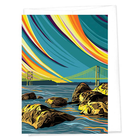 Lucky Artichoke - Tacoma Narrows Bridge Card (2 Sizes)