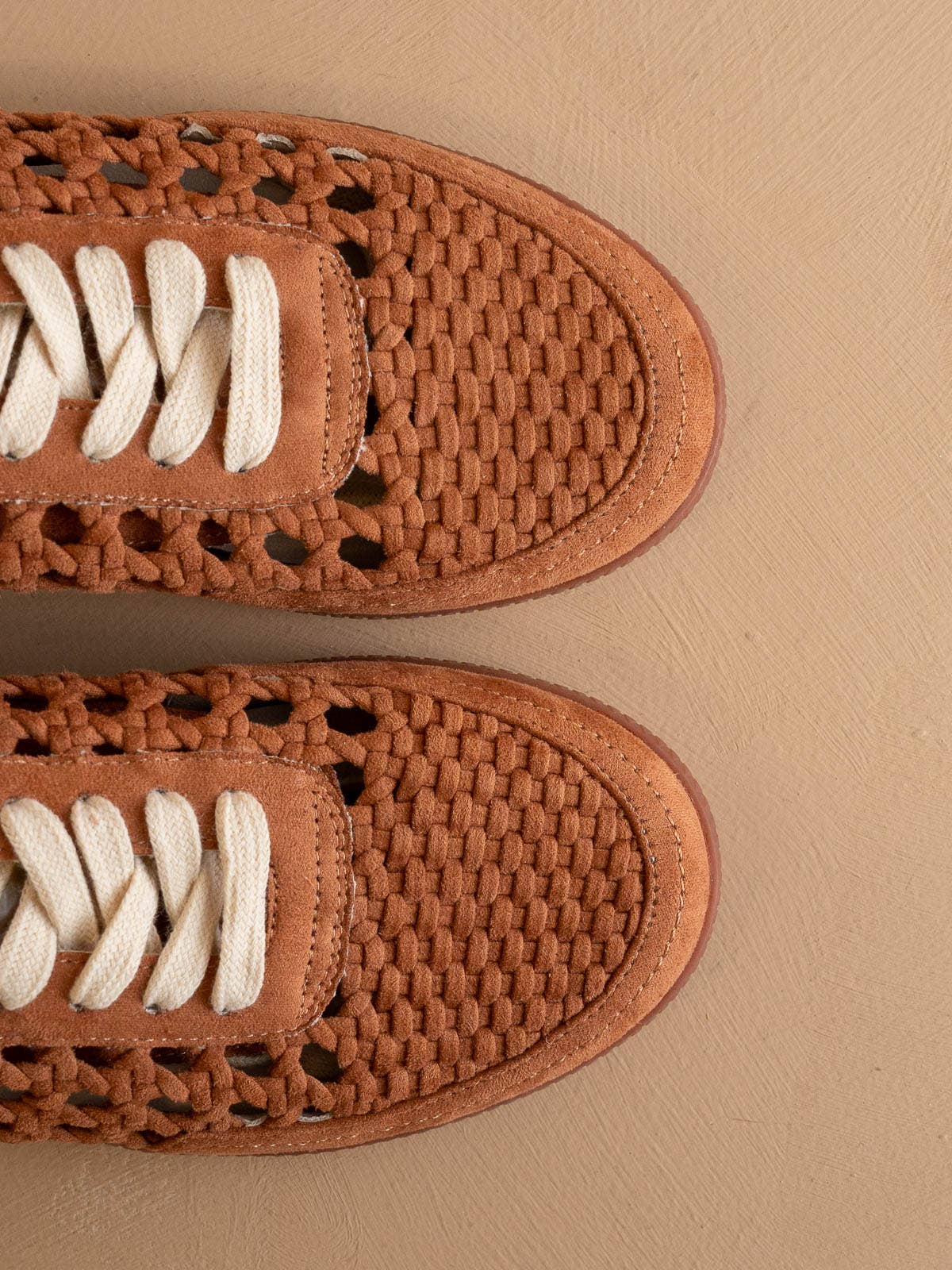 The Sandy Brown | Crochet Detailed Sneaker