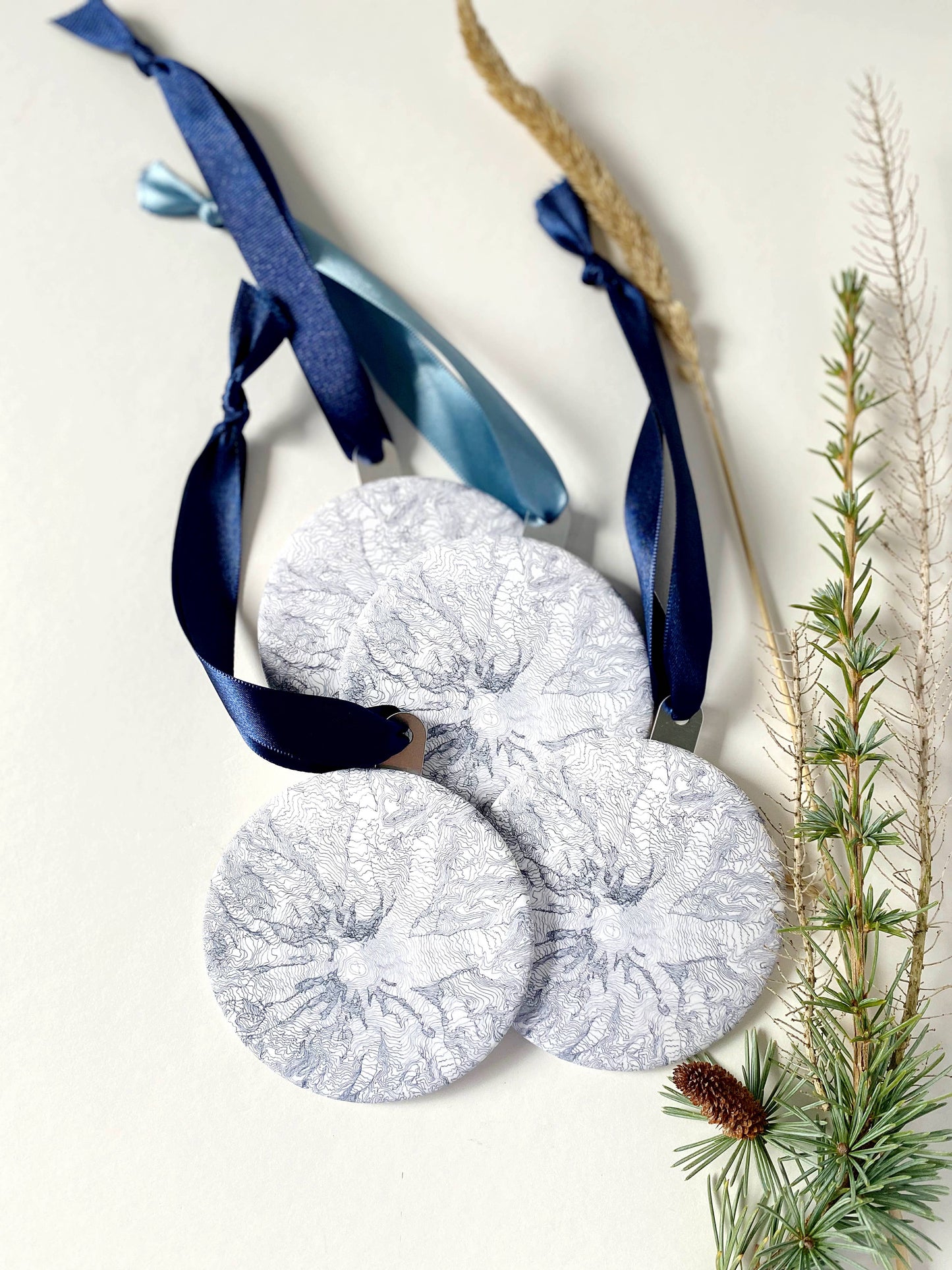 TAHOMA Mount Rainier Topo Map - Ornament