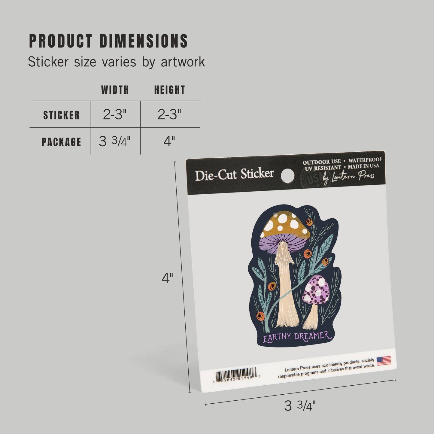 Earthy Dreamer Mushrooms: Mini STICKERS
