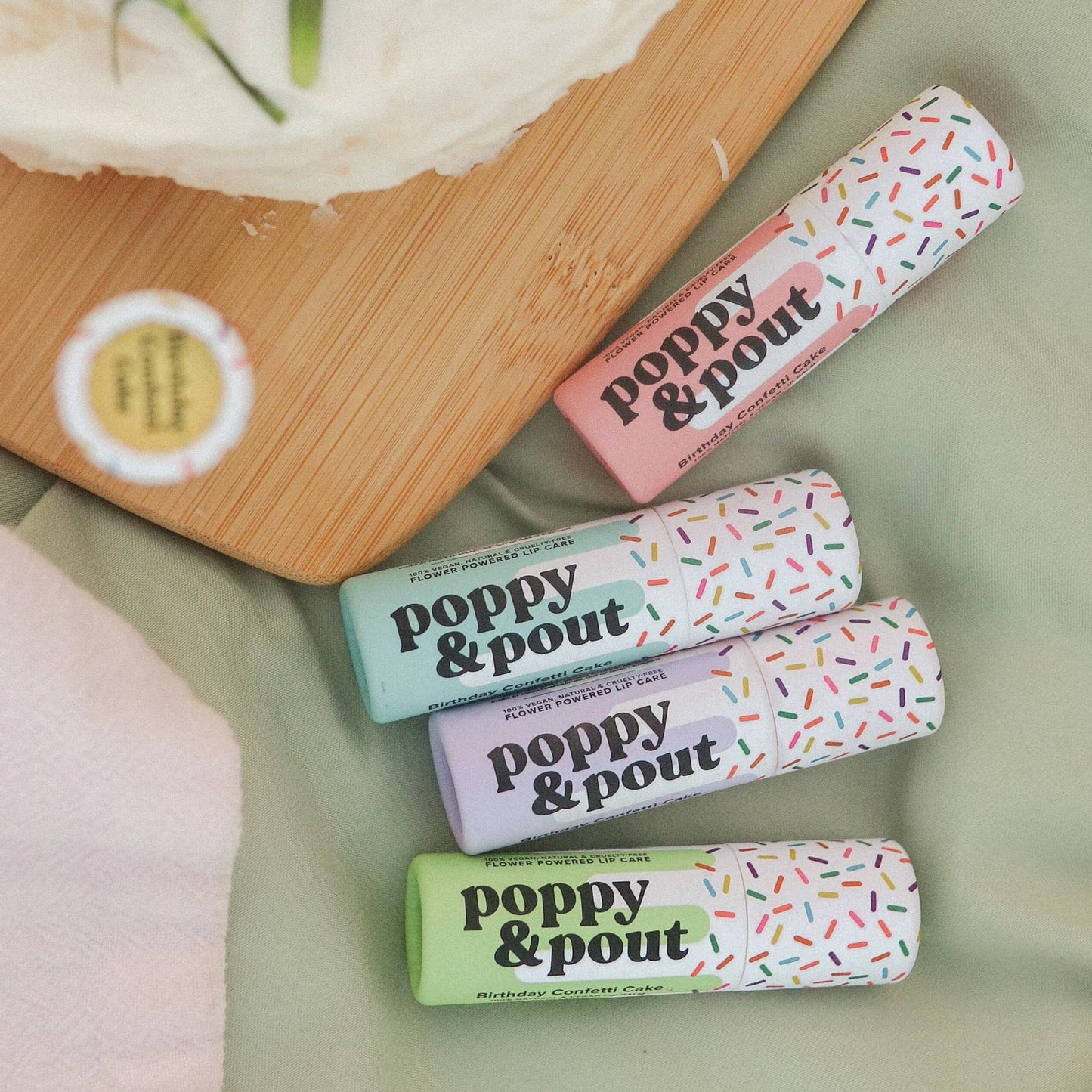 Birthday Confetti Cake Lip Balm in Blue