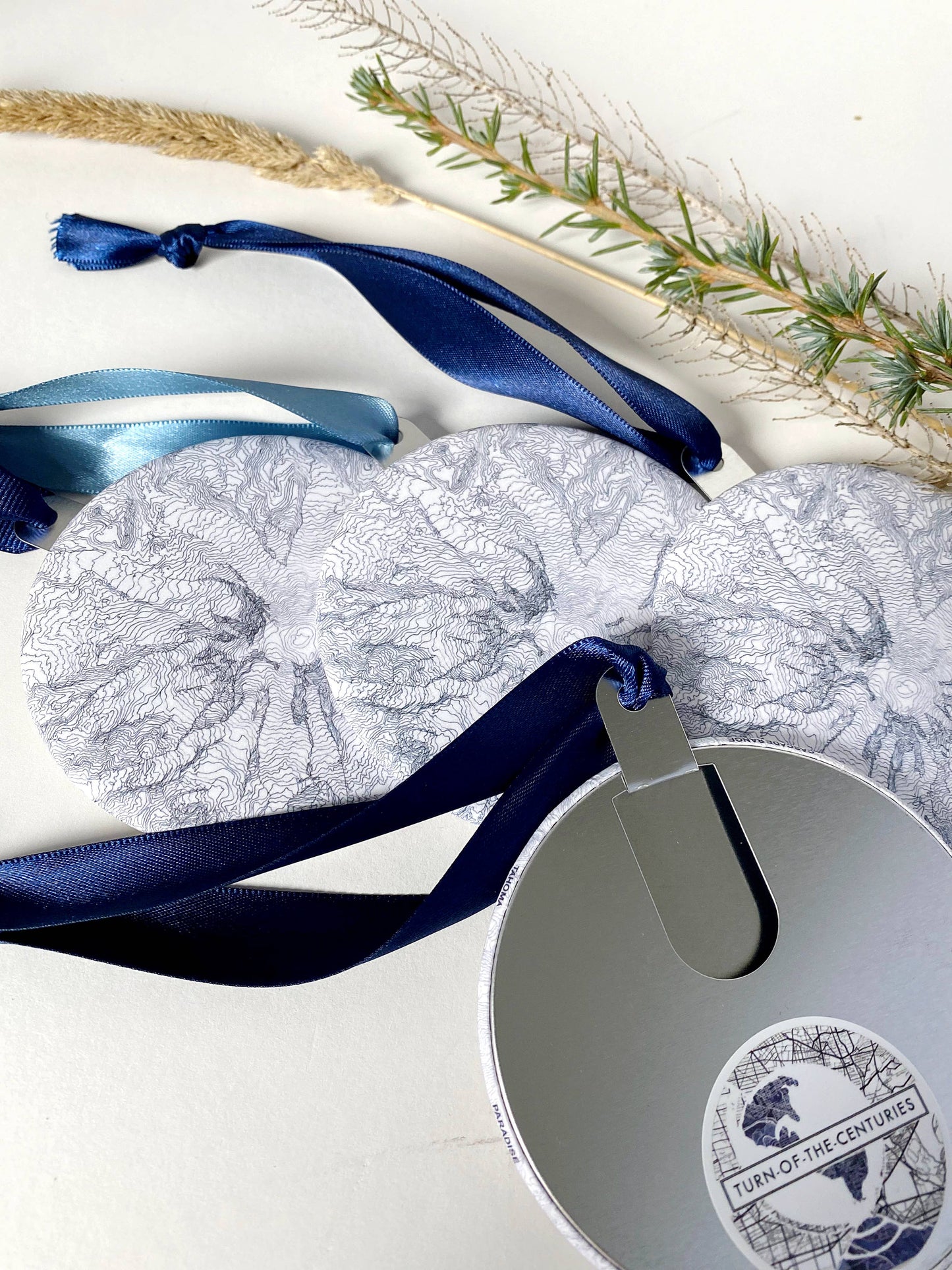 TAHOMA Mount Rainier Topo Map - Ornament