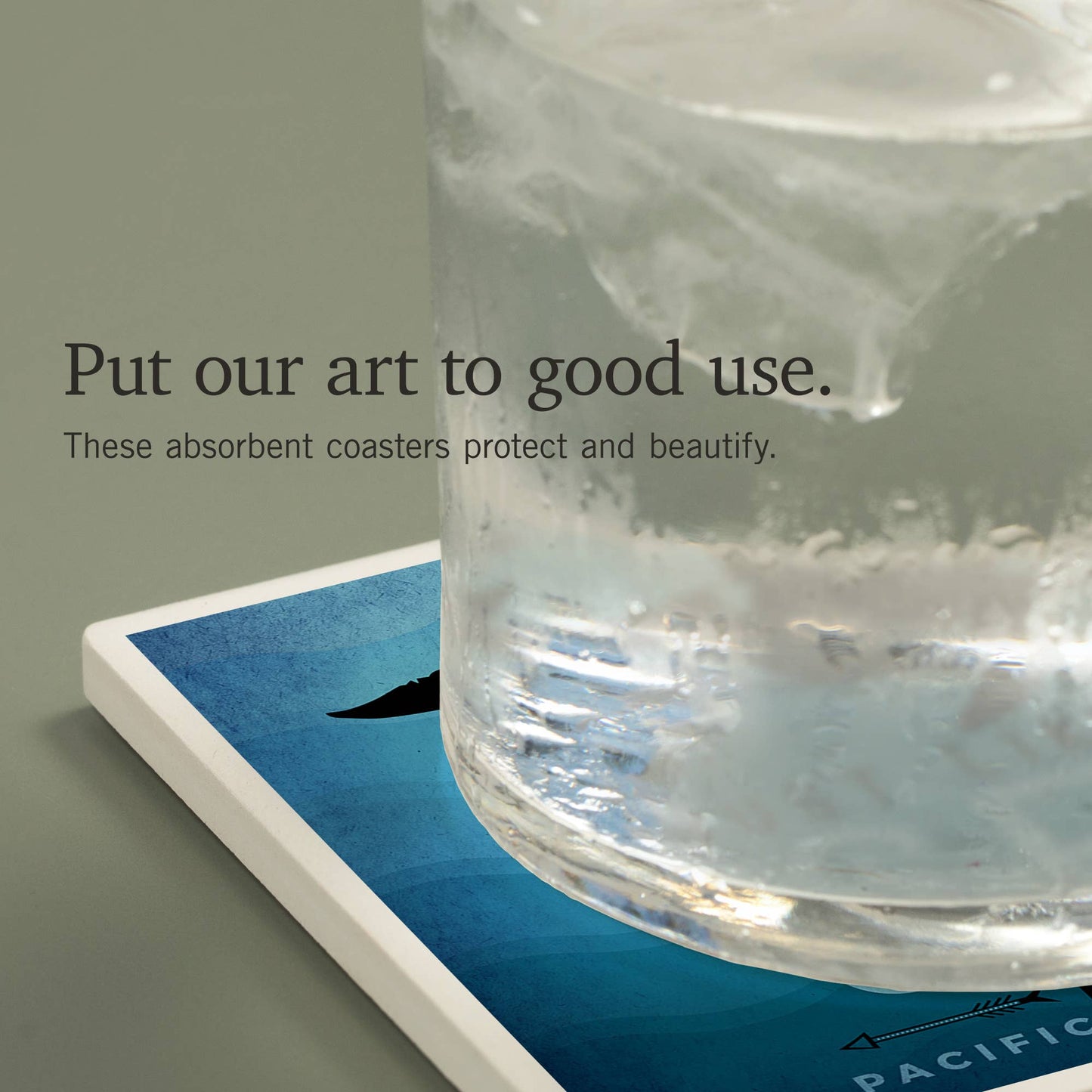 Wild and free Orca CERAMIC COASTER
